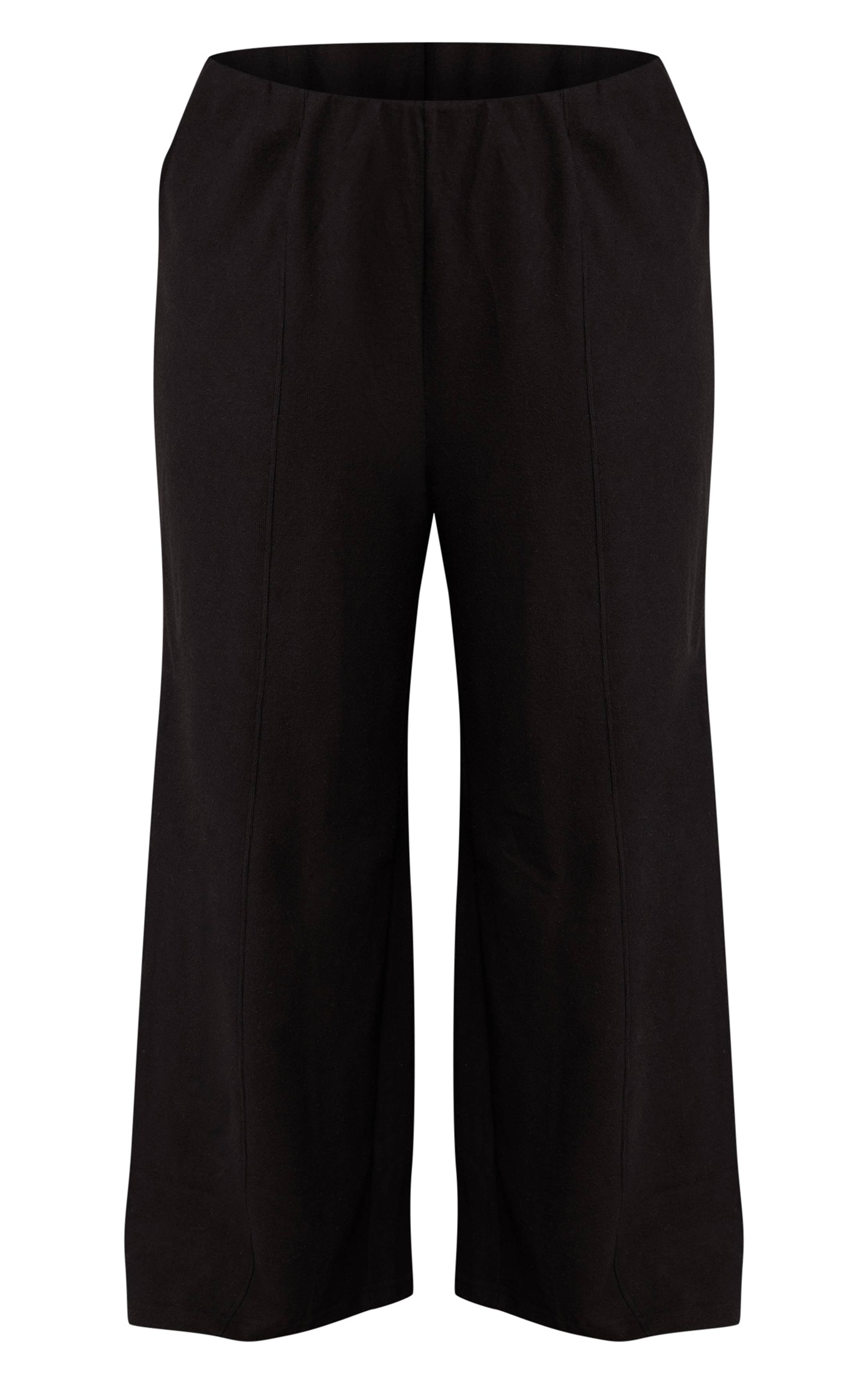 Noir Jogging Large À Pinces Toucher Doux Grande Taille