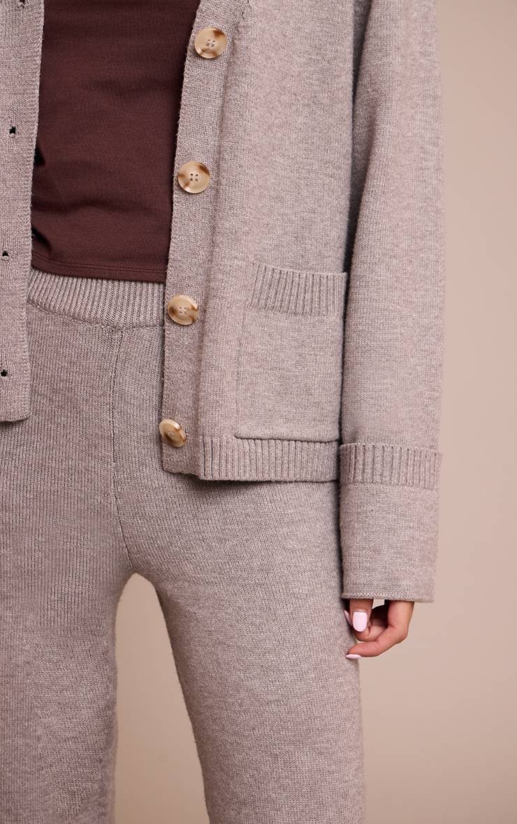 Gris Pantalon Large En Maille