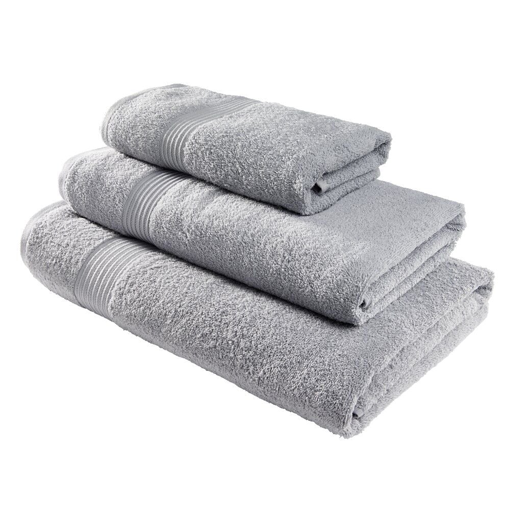 Serviette de toilette 50x90cm coton gris acier