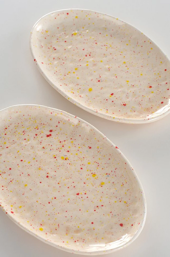 SPRINKLE tallerken oval 2-pakke