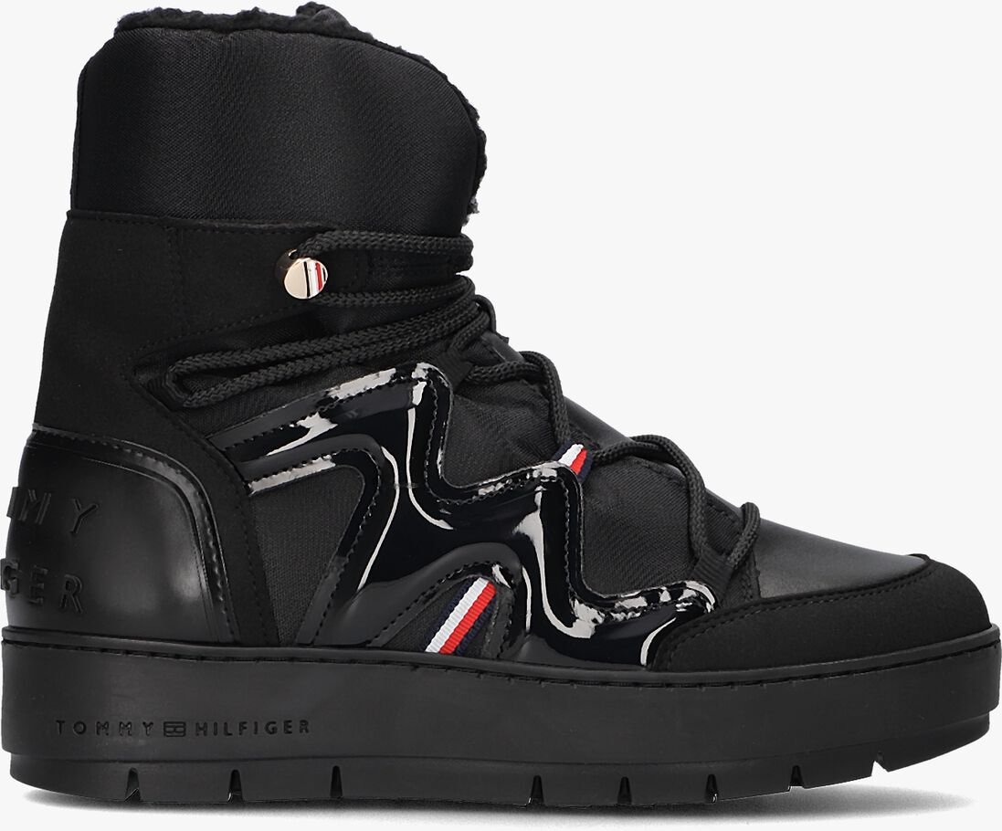 TOMMY HILFIGER zwarte tommy hilfiger  patent snowboot