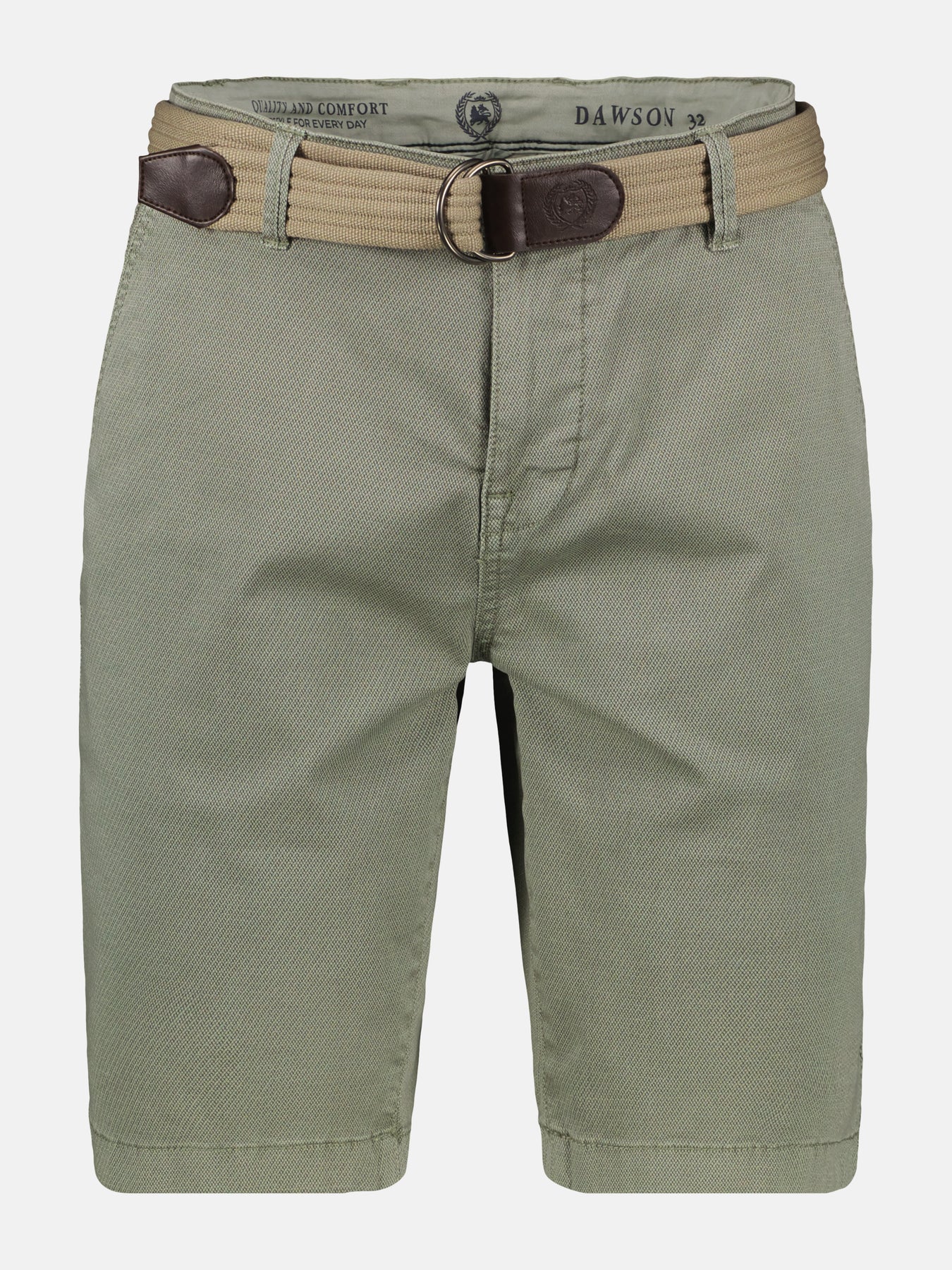 Chino-Bermuda mit Gürtel, in Großen Größen