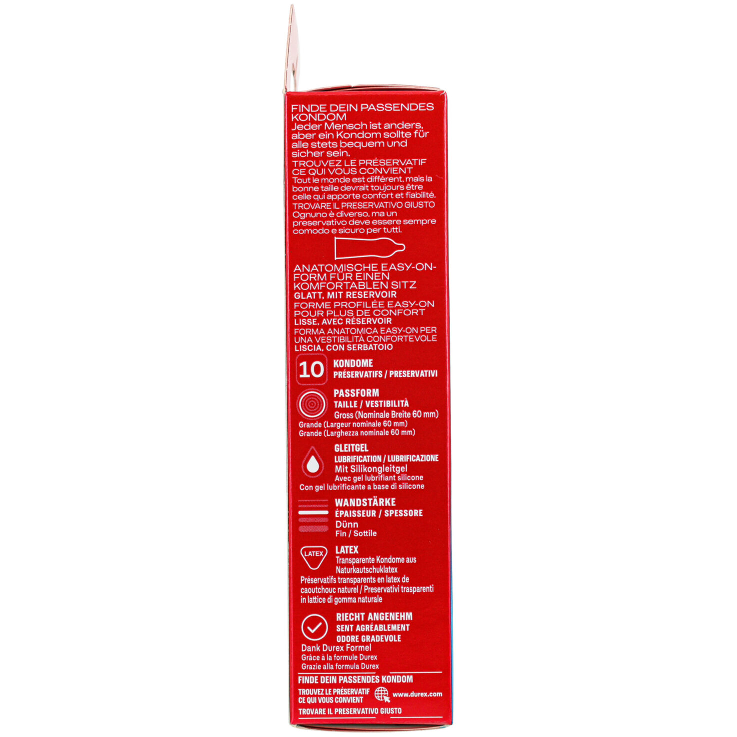 Durex Gefühlsecht XXL Kondome – 10 Stück