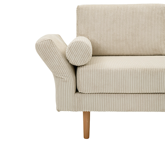 Cord-Recamiere »Ivo«, links, beige