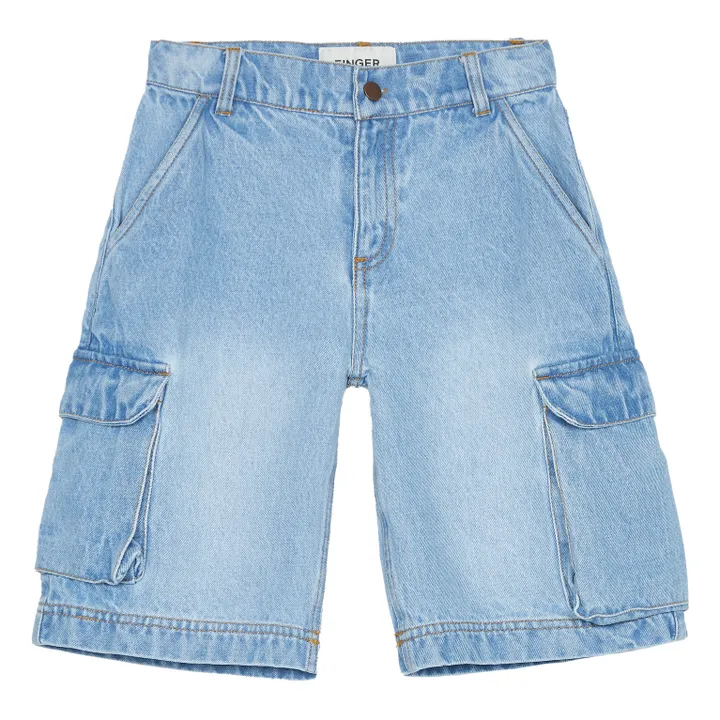 Finger in the nose Short Cargo Cruiser | Denim bleached