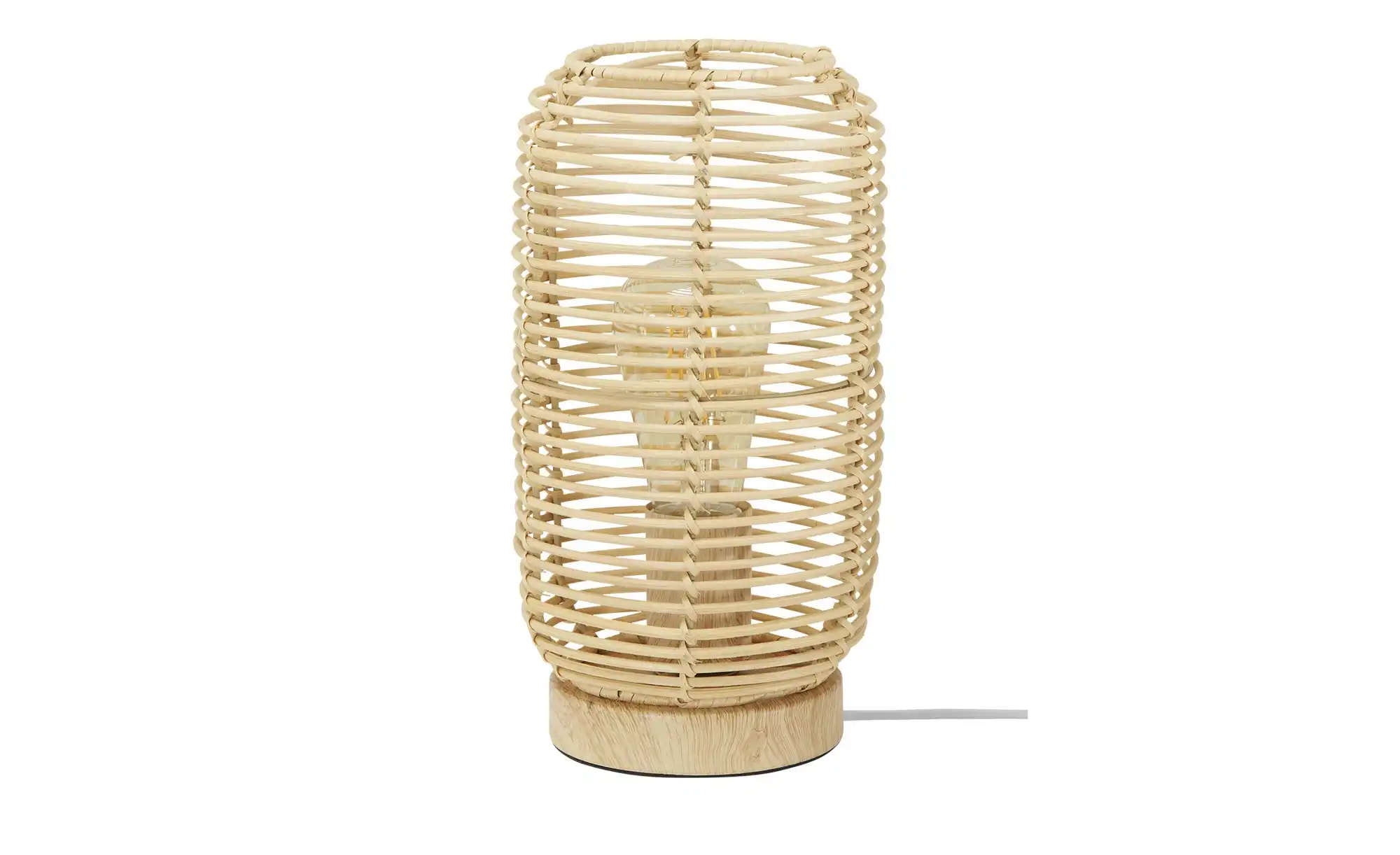 KHG Rattan-Tischleuchte, 1-flammig `Klein´