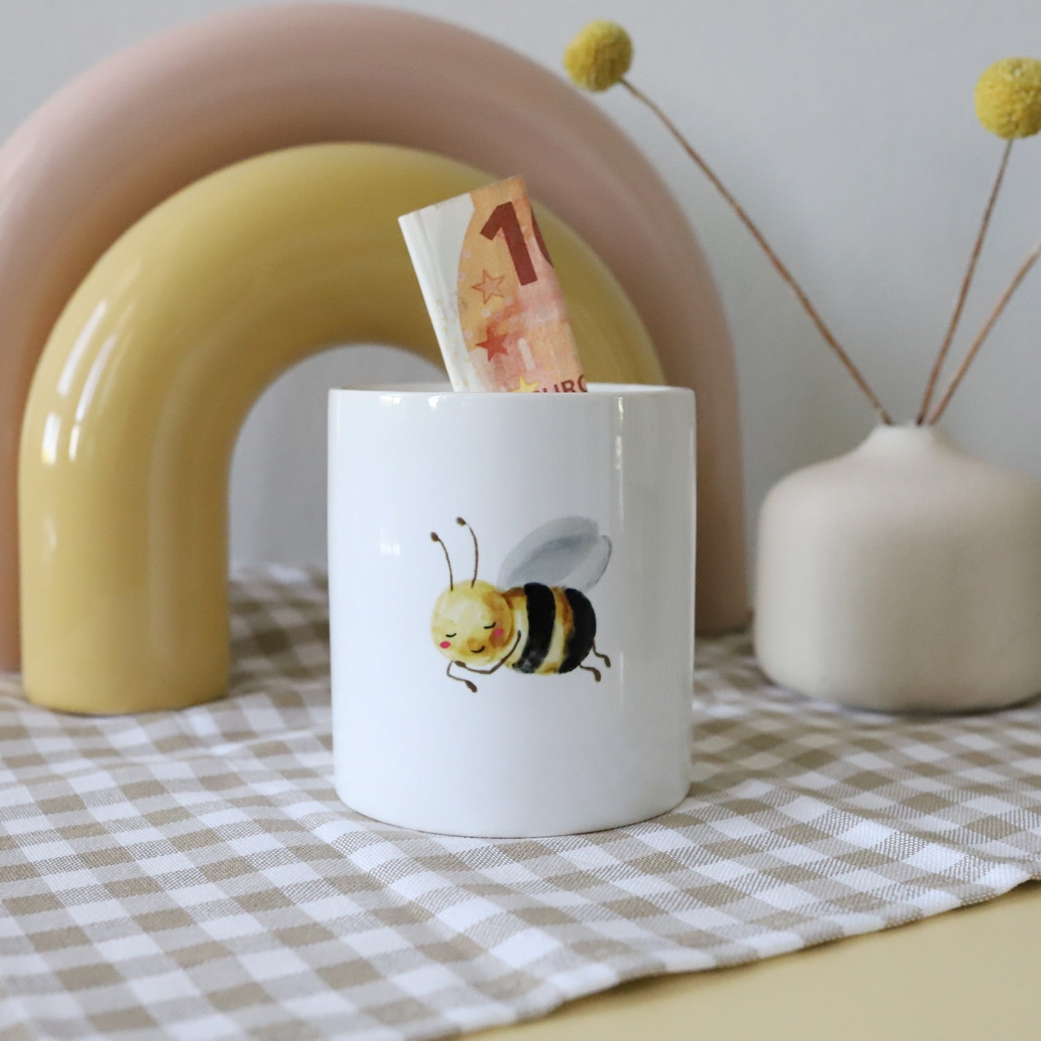 Spardose „Schlafende Biene