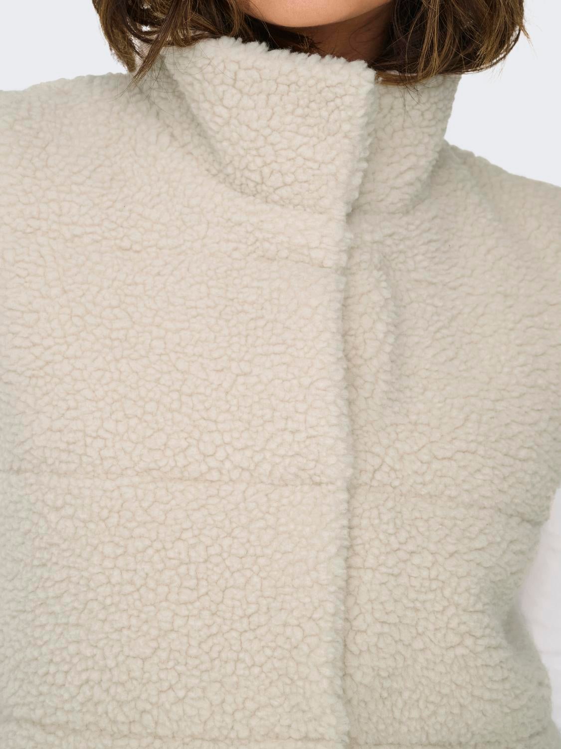 ONLSANDRA Teddyfell Weste Pumice Stone