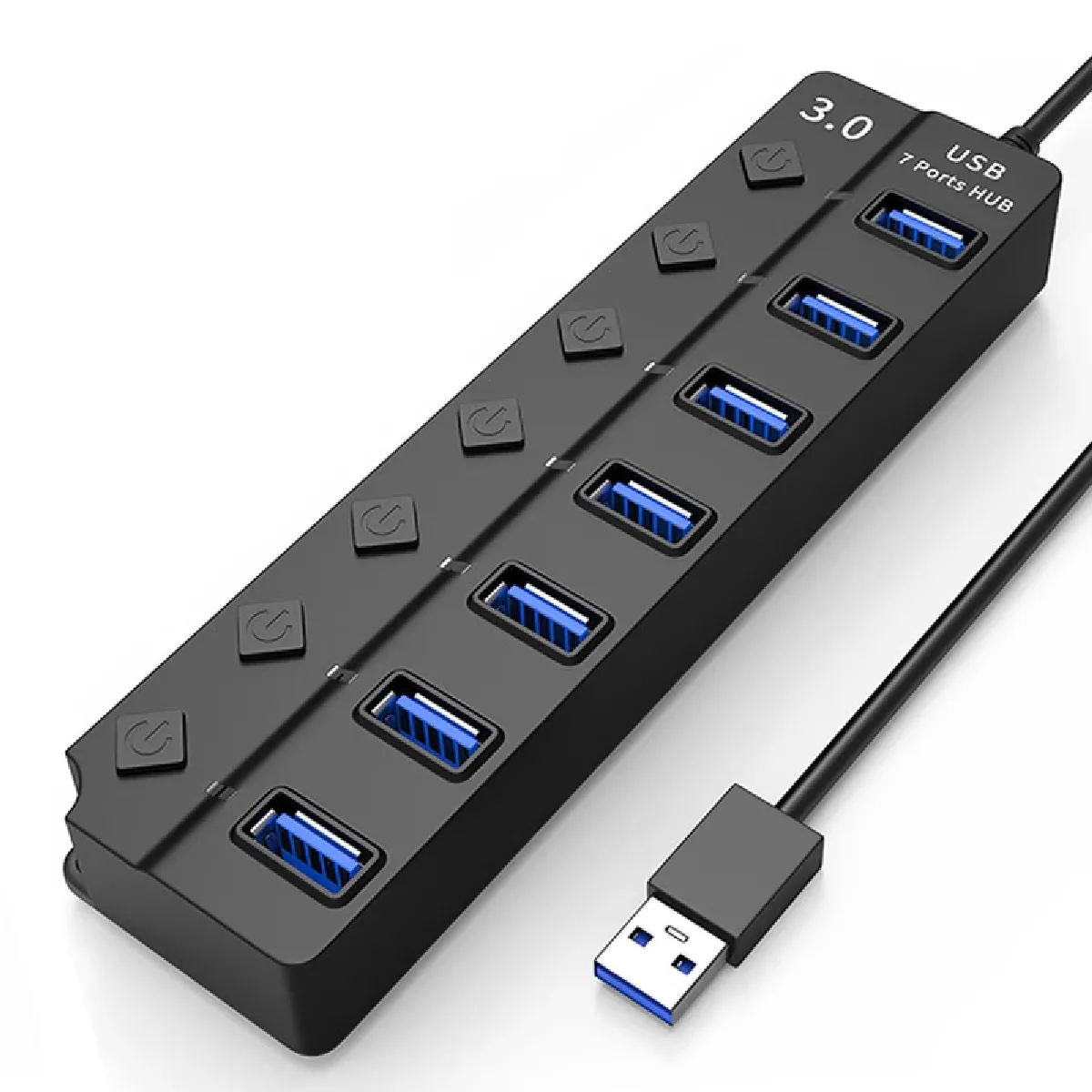 INF HUB USB 3.0 - 7 ports - Noir