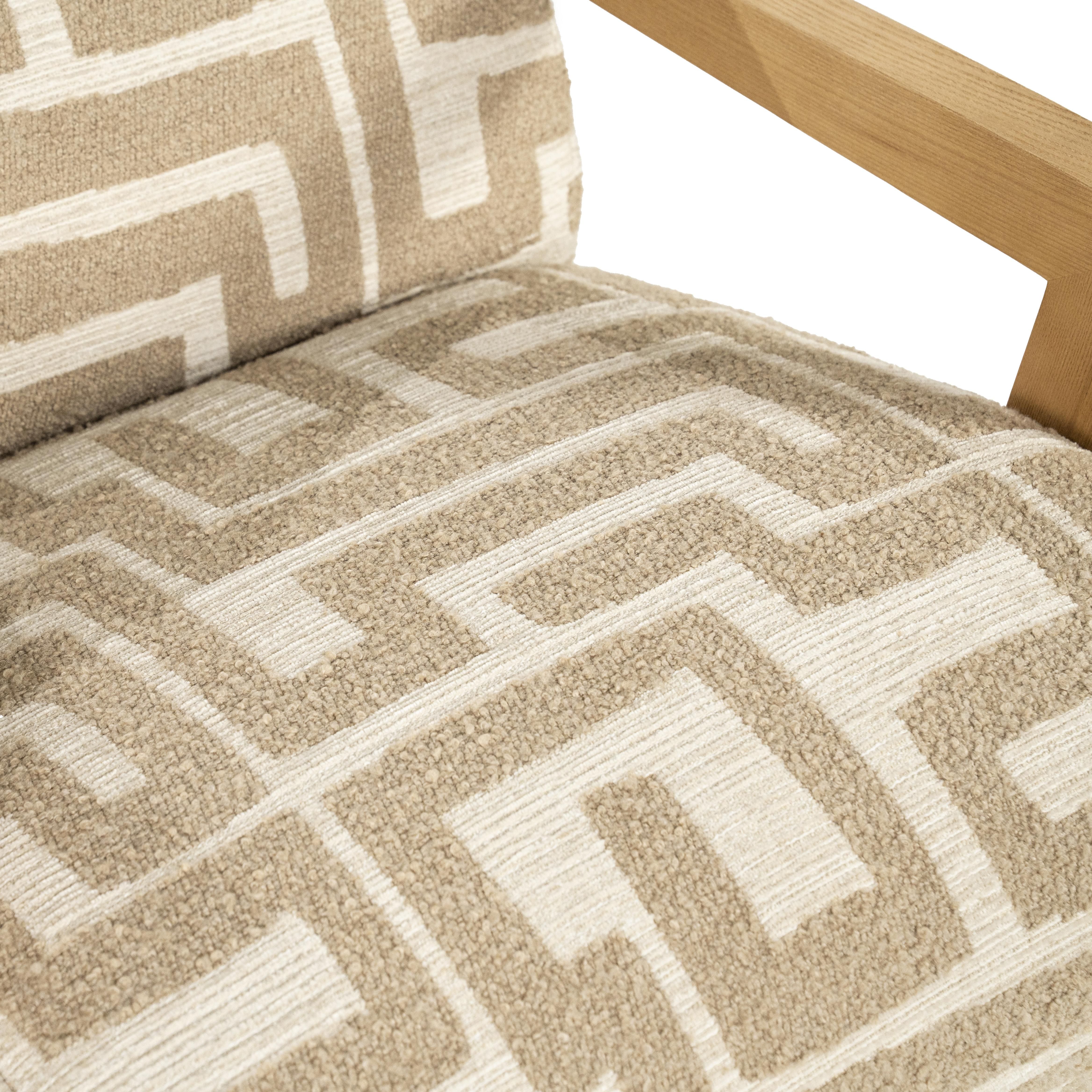 Fauteuil Taupe 96501 Olek B88 x D69 x H76 cm