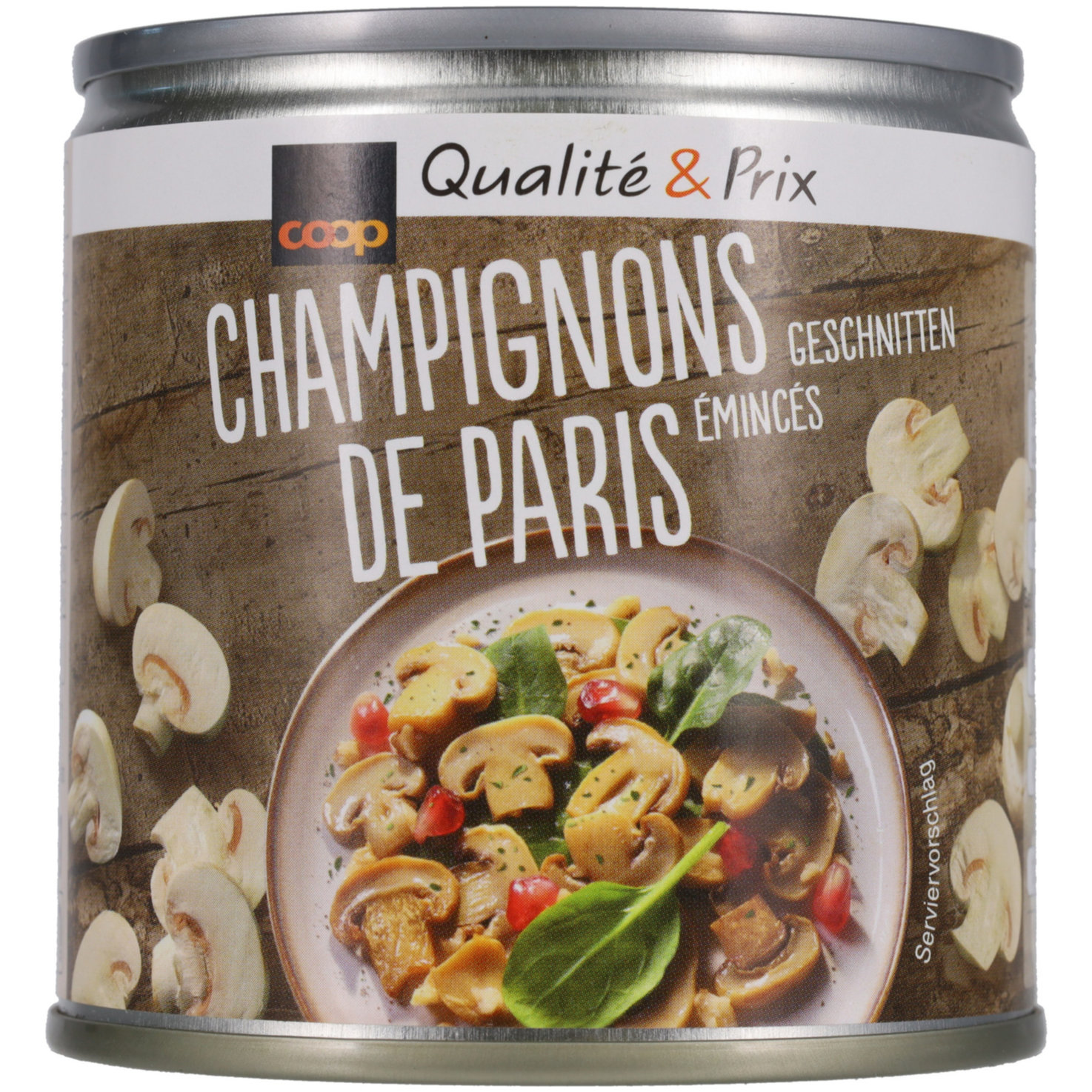 Champignons de Paris geschnitten