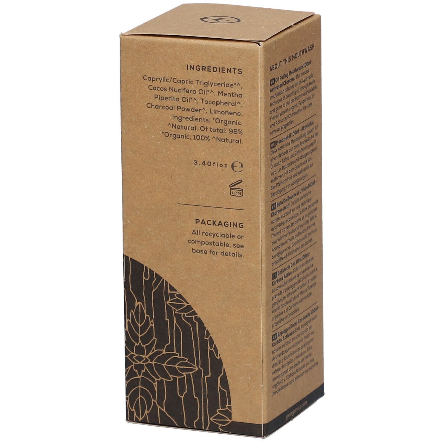 georganics Ölziehende Mundspülung Organge