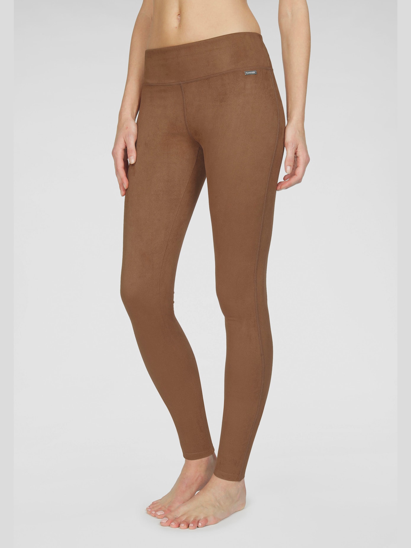 Legging imitation cuir velours