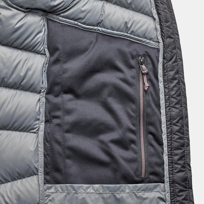 Decathlon Forclaz - Jaqueta puffer feminina com capuz Forclaz MT500