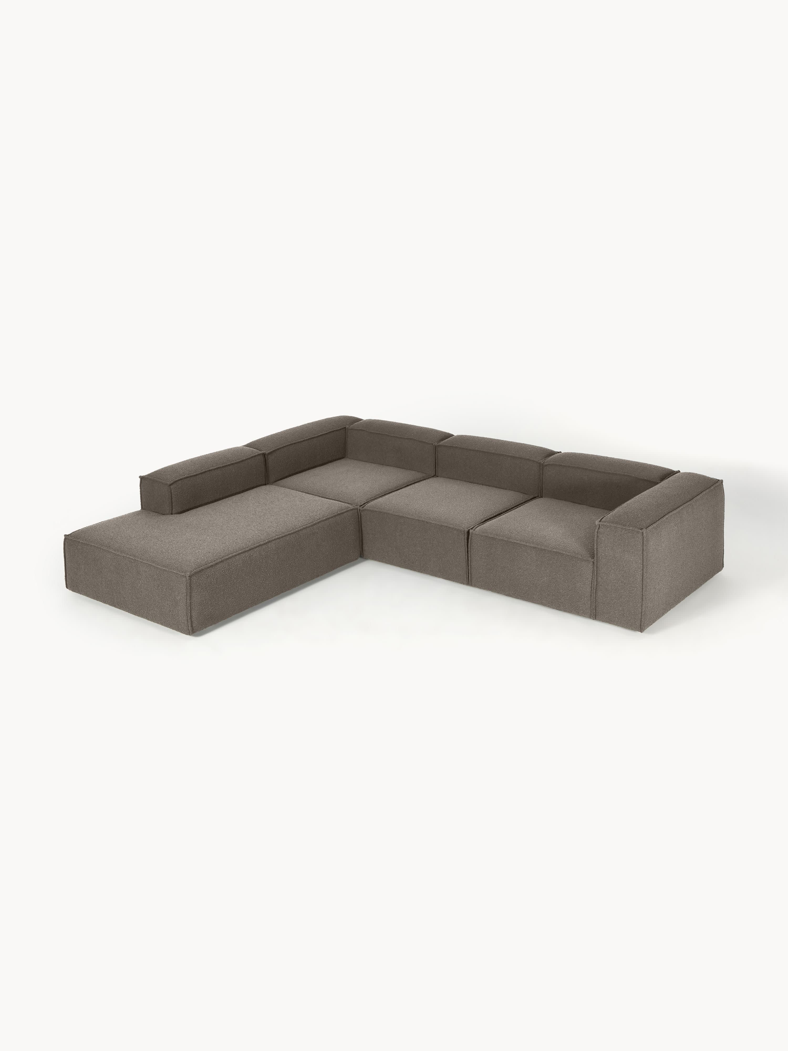 Bouclé modulaire XL hoekbank Lennon (4-zits)