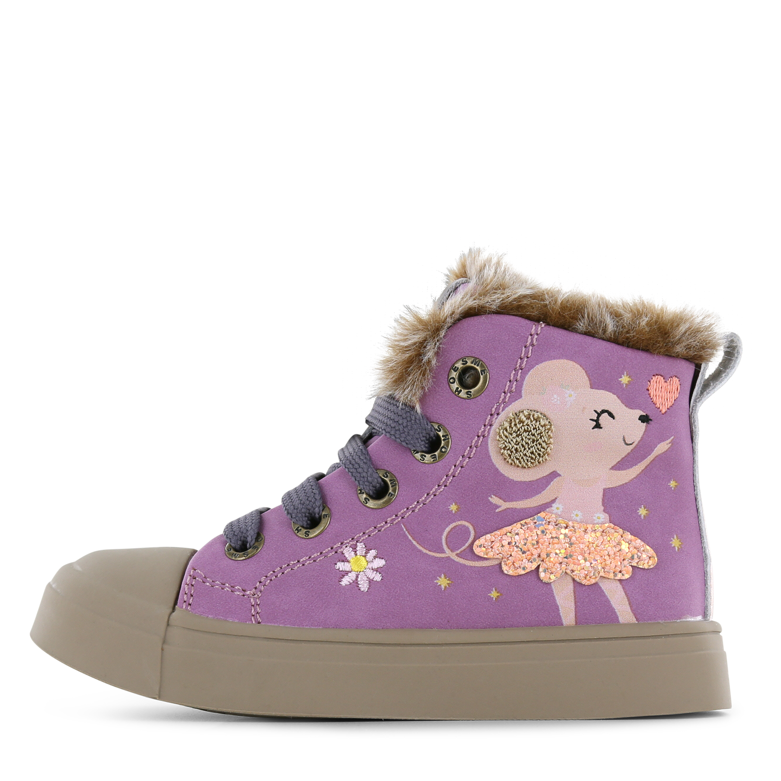 Shoesme roze veterboot met ballerina Microfiber nubuck | Sale