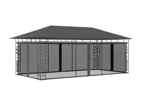 Belvédère avec moustiquaire 6x3x2,73 m Anthracite