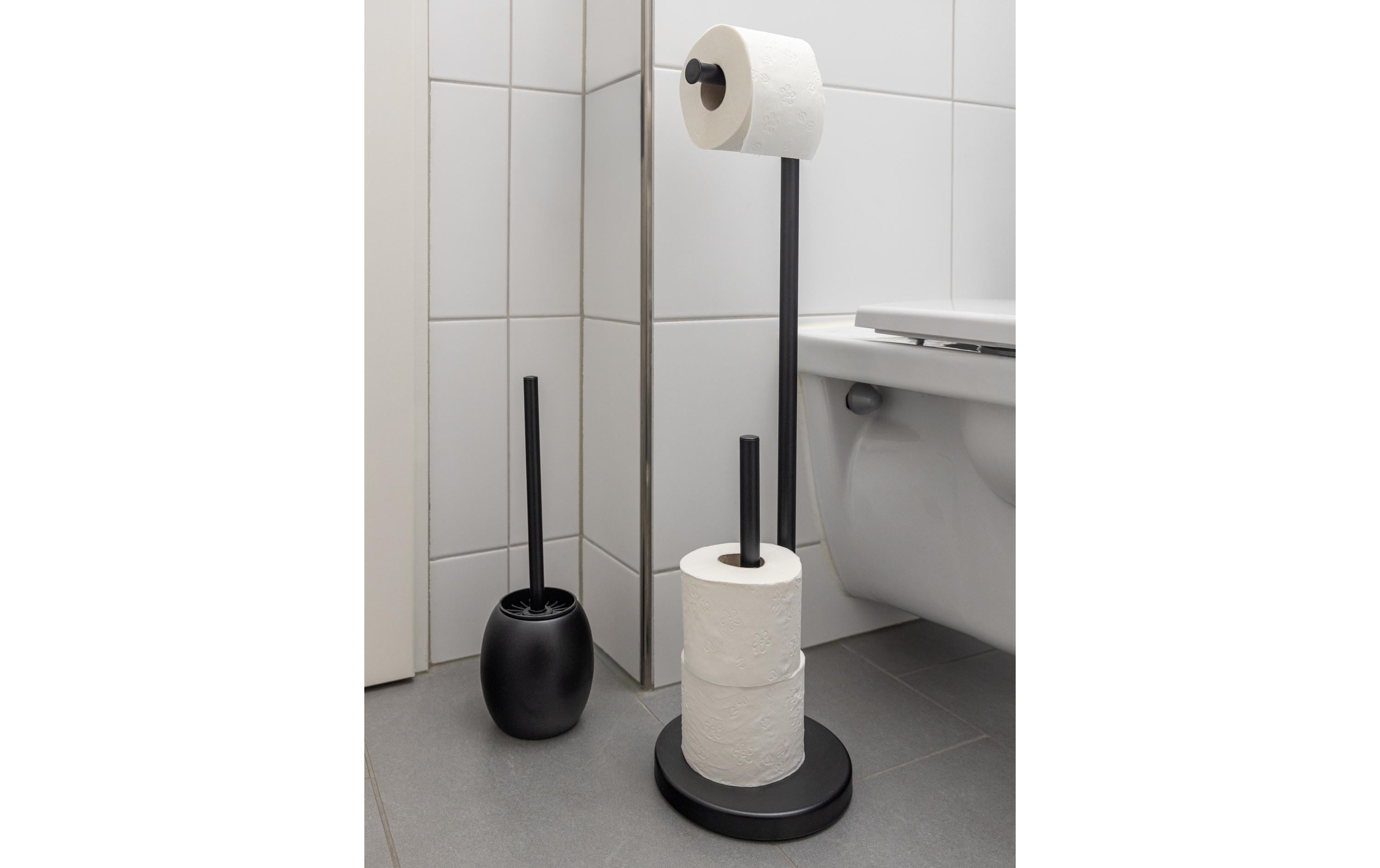 Toilettenpapierhalter SchwarzToilettenpapierständer in zeitlosem Design