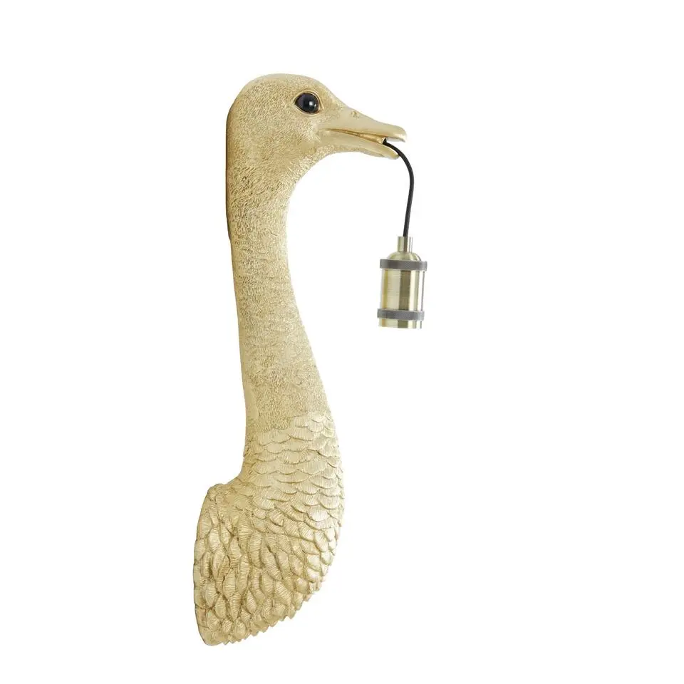 Wandlamp Ostrich - Goud - 18x15,5x57,5cm