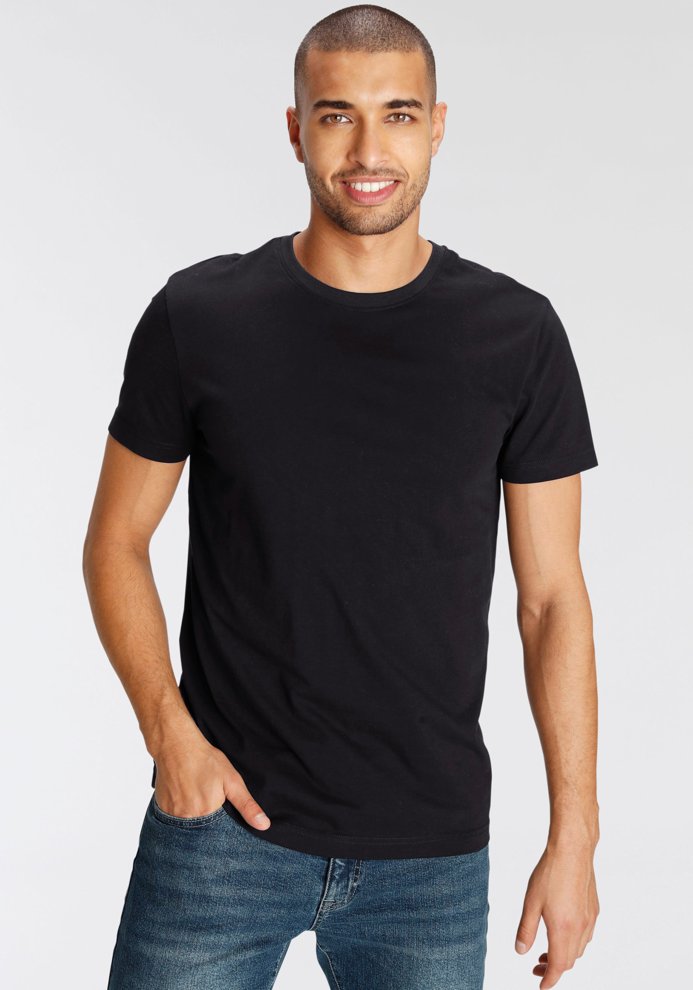 AJC T-Shirt , lockere Passform,  Basic-Stil