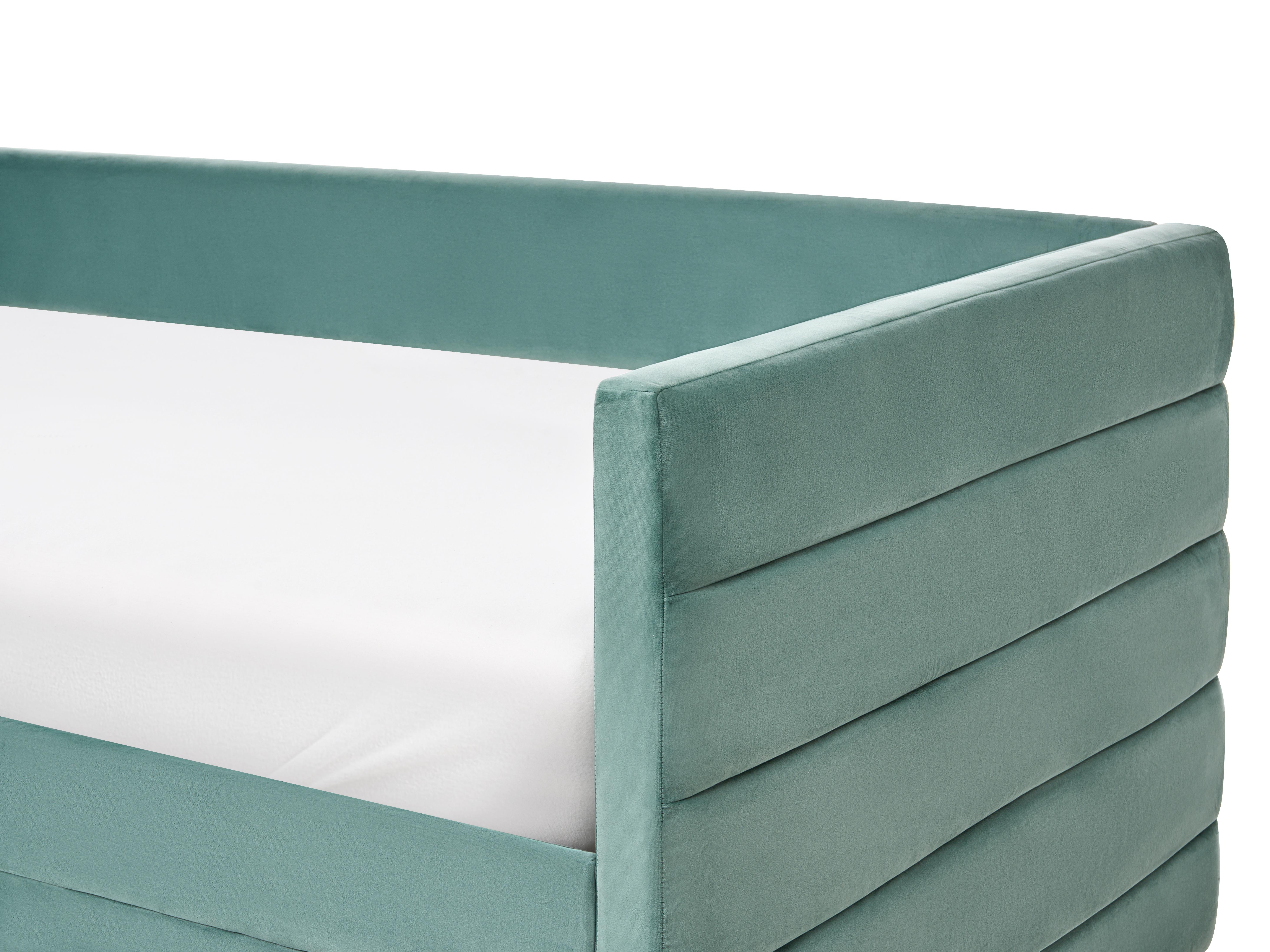 Bedbank met opbergruimte Fluweel MARRAY 90 x 200 cm Mintgroen