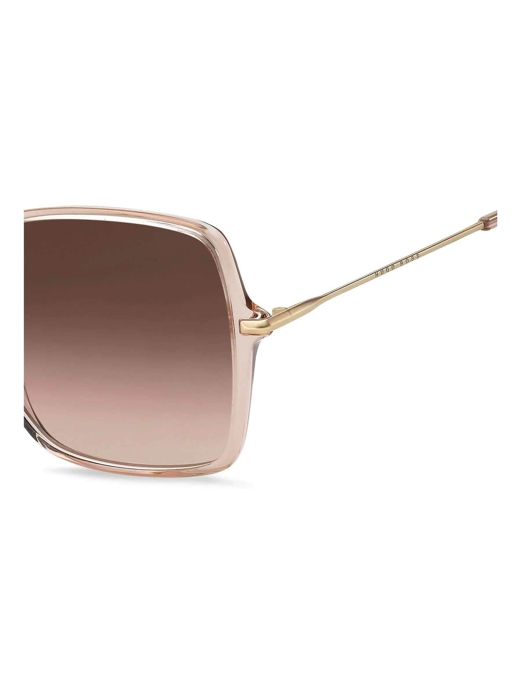 BOSS - Oversized vierkante nude zonnebril