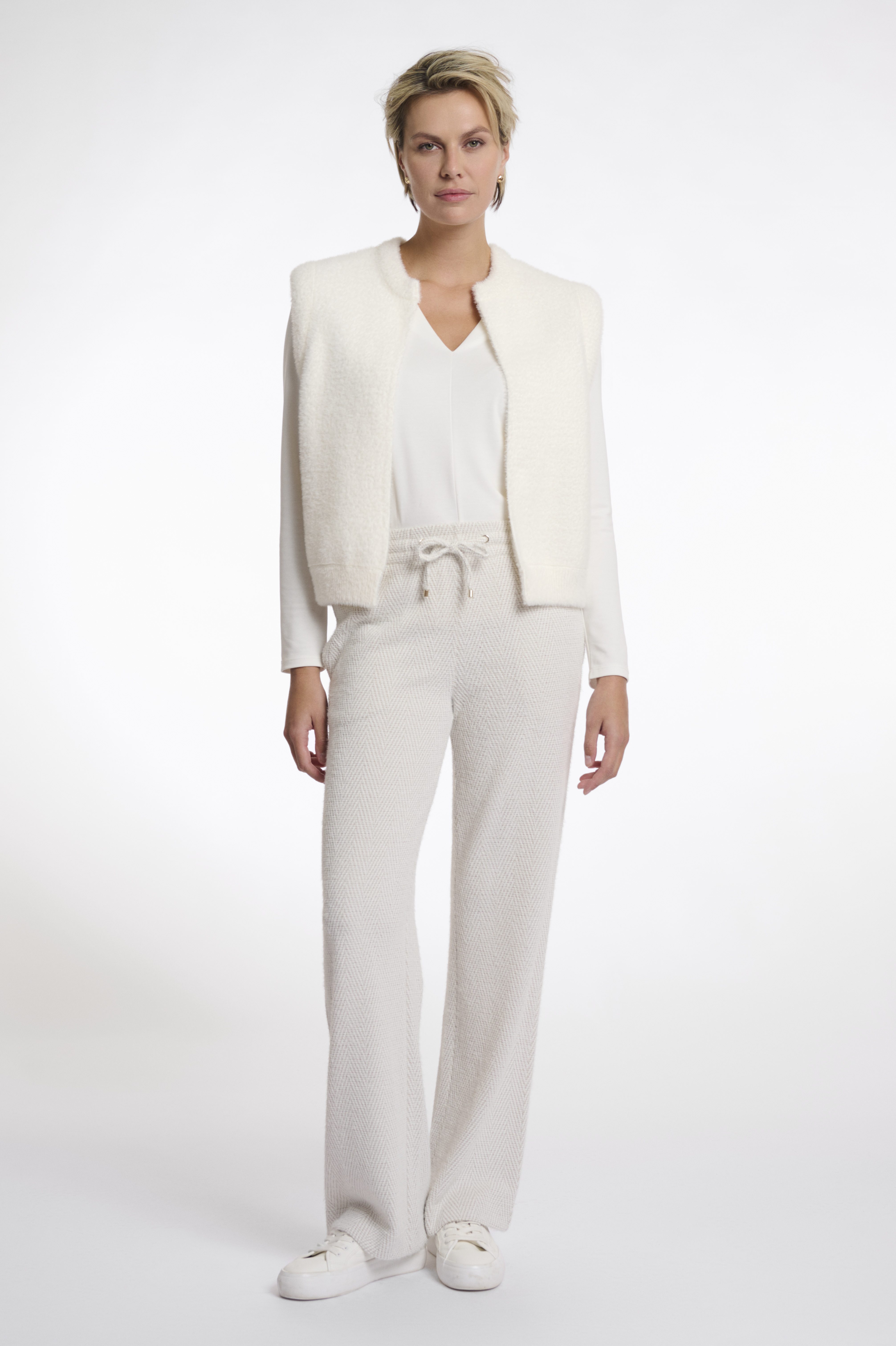 Rino & Pelle - Jaqueline Wide Leg Trousers - Birch/Snow White