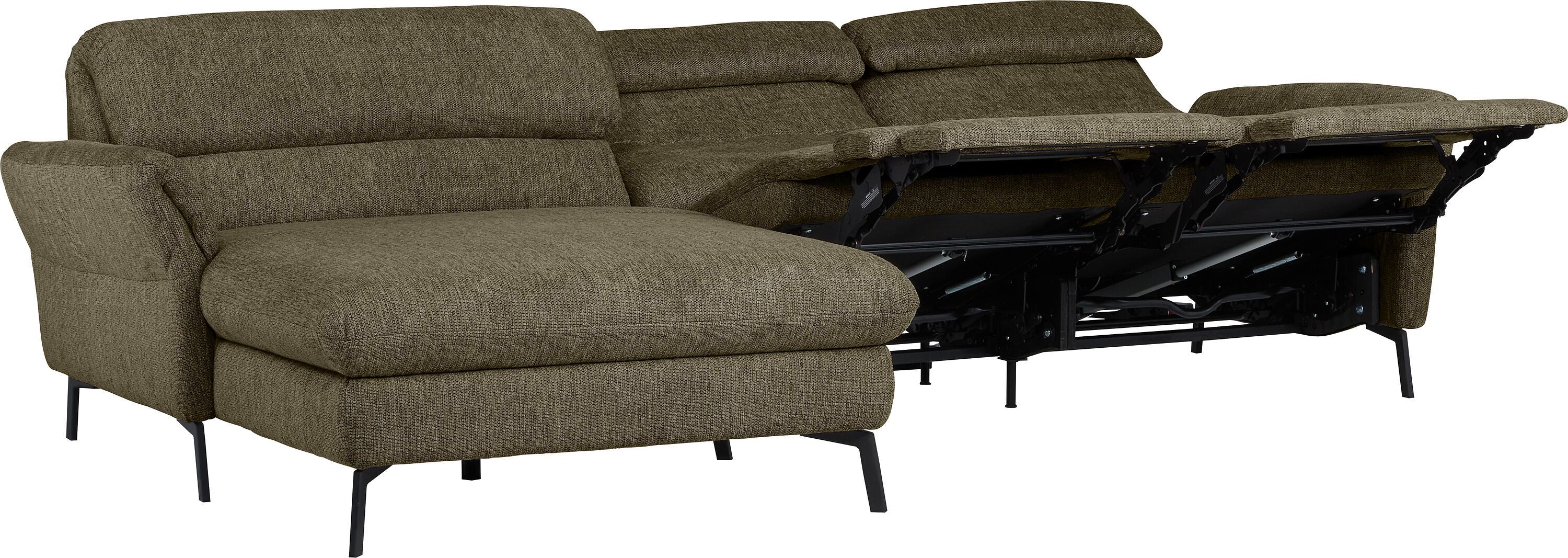 SEBO Ecksofa - Grün / B: 284.0 cm x T: 161.0 cm x H: 84.0 cm