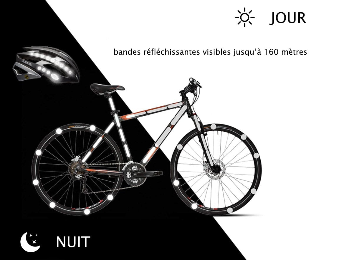 Pack Autocollants Bandes Réfléchissantes pour Trottinette et Vélo