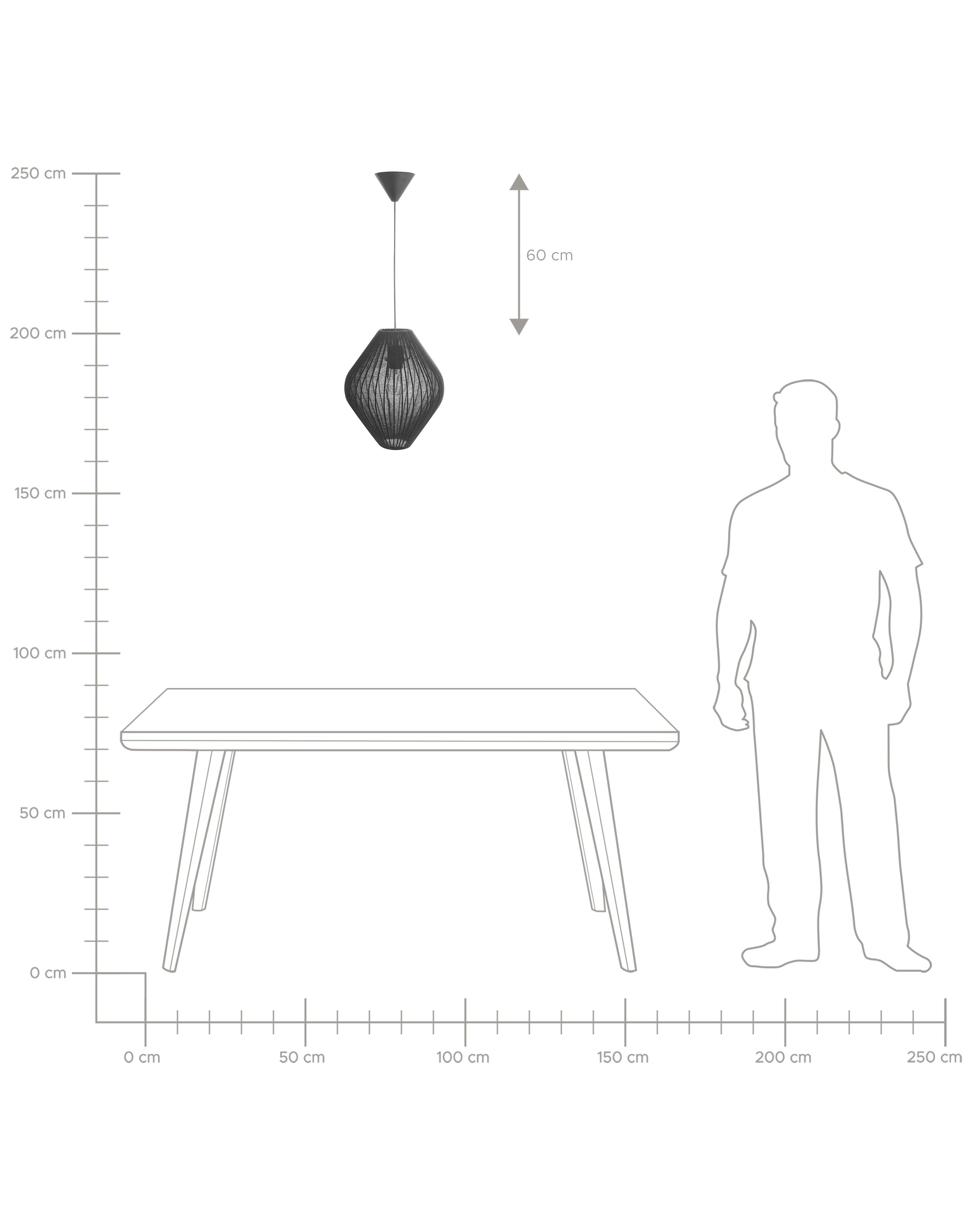 Hanglamp ALME Stof Zwart