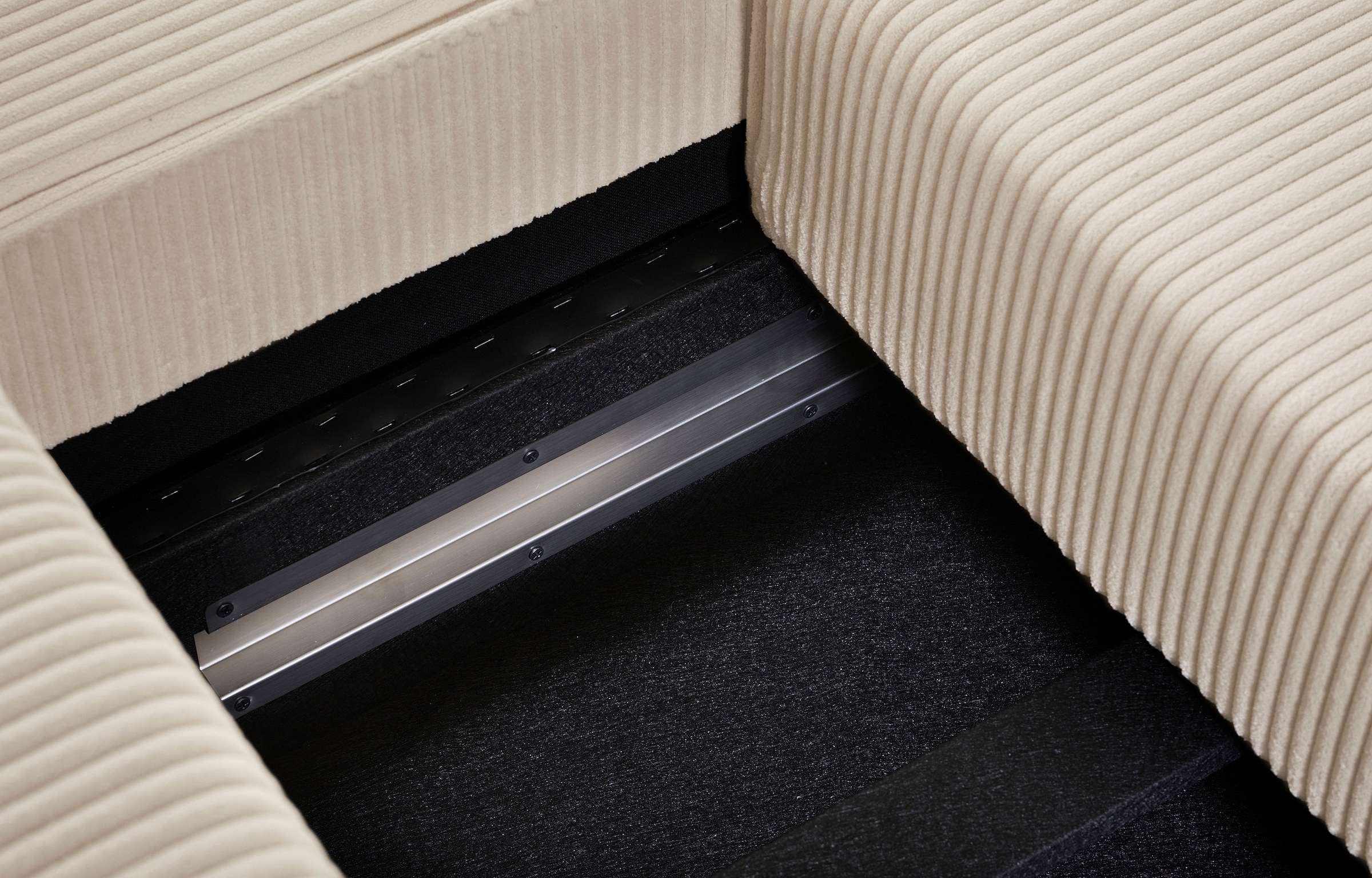 GOODproduct Wohnlandschaft »CASSI, 311 cm, U-Form, Schlafsofa, Bettkasten, Boxspringfederung, Cord« Schlaffunktion (133/270cm), Bettkasten, Seitentaschen, Cord-Bezug