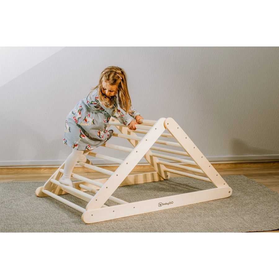 babyGO Kletterdreieck XXL Woodland, natur