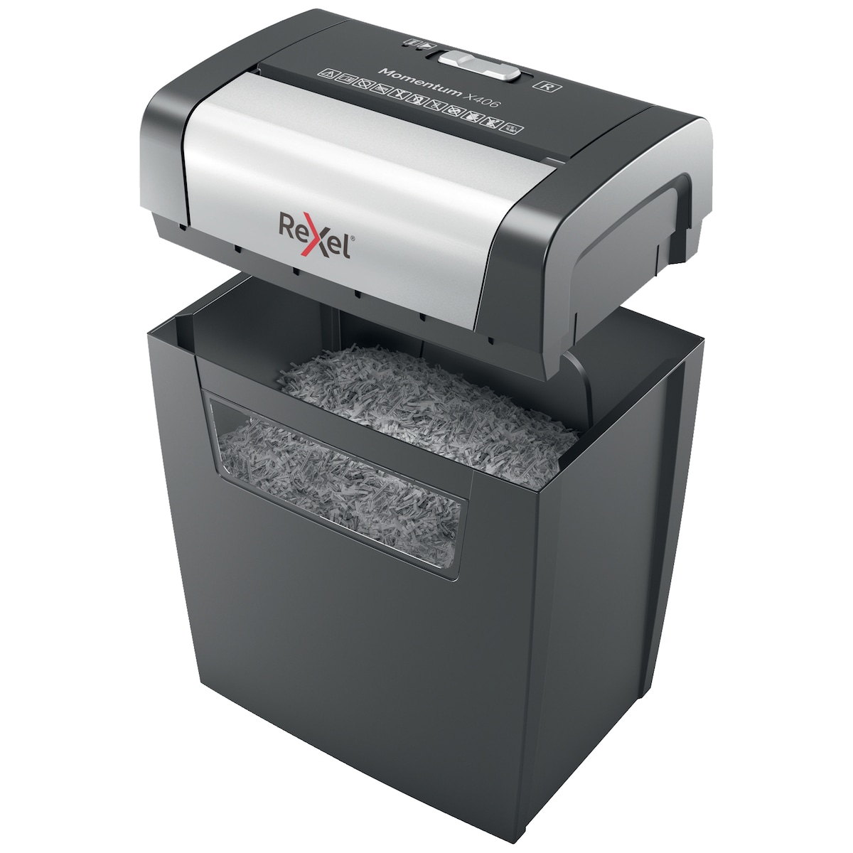Rexel Momentum X406 cross-cut makulator