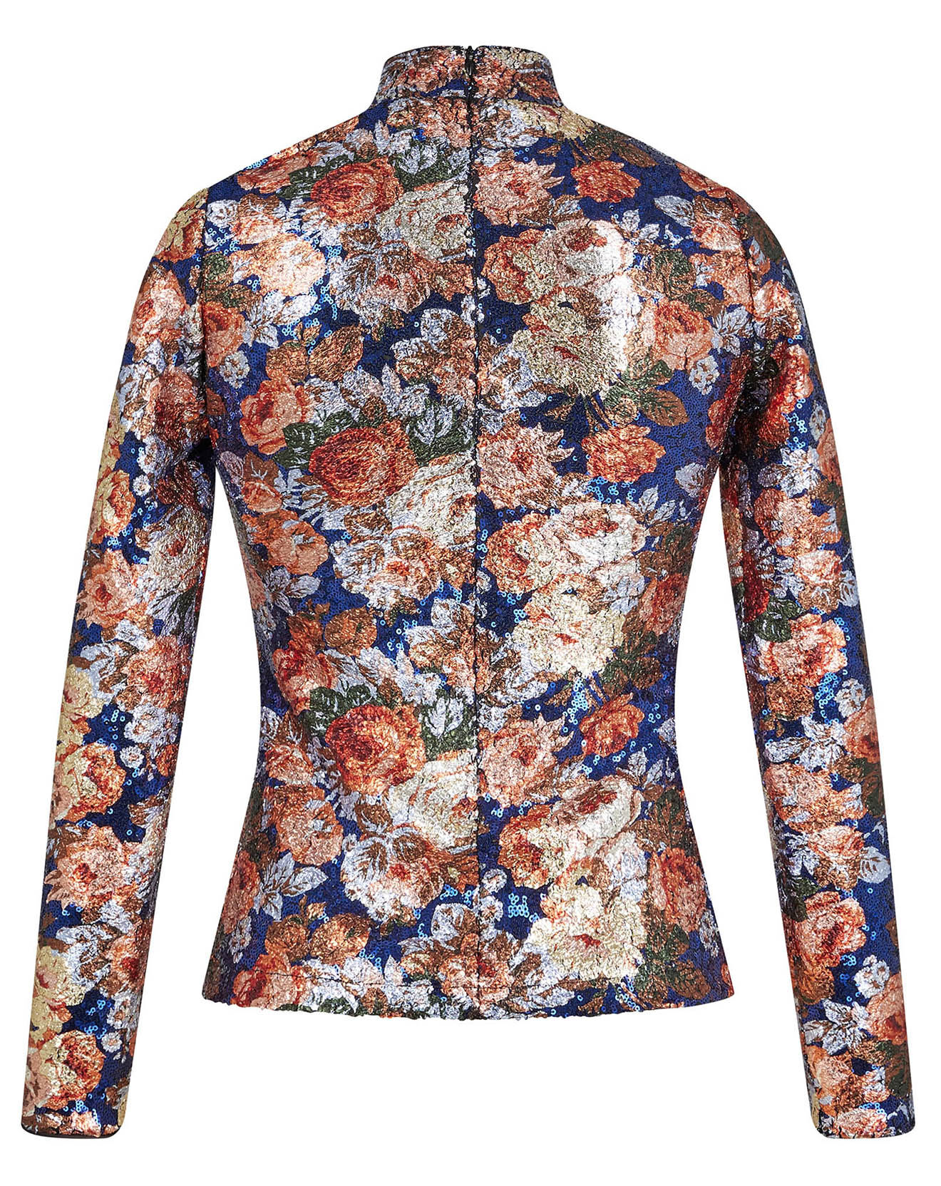 Manoush Top Roses à sequins encre