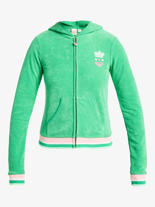 Roxy X Juicy Couture Sweat à capuche zippé Vert Femme