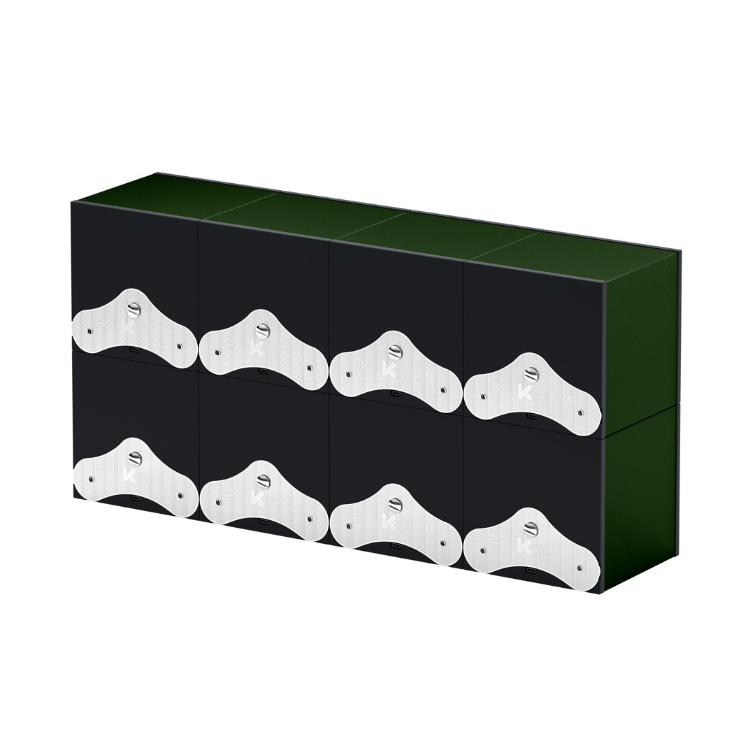 SwissKubik Masterbox Aluminium Dunkelgrün - 8 Uhren
