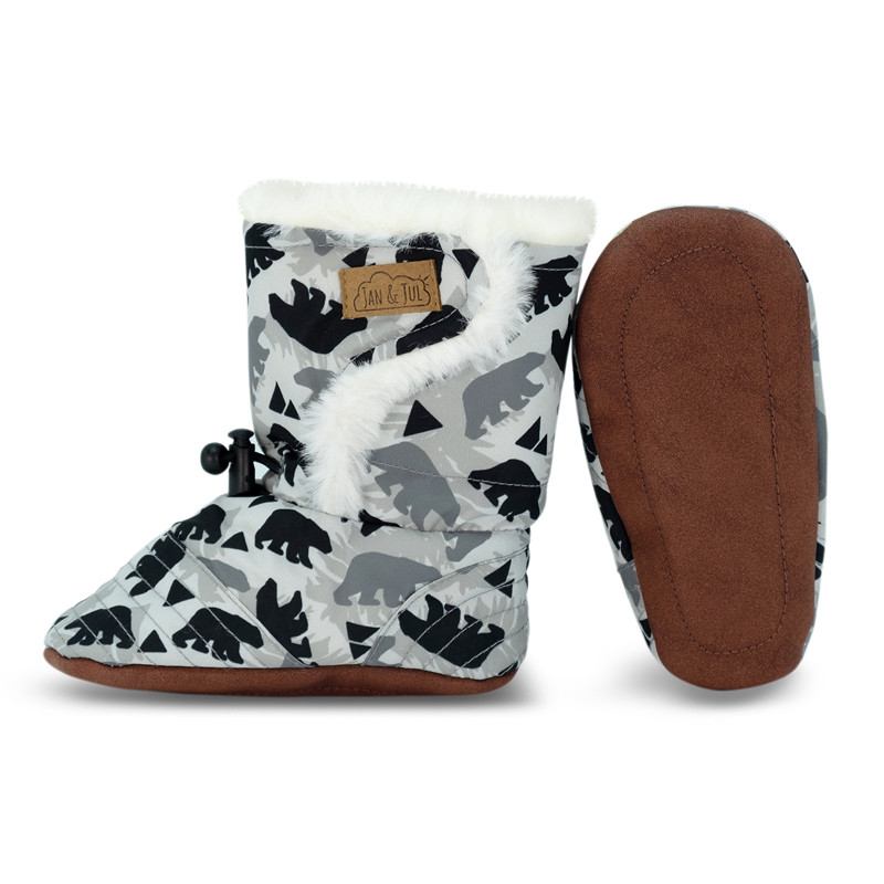 Jan and Jul Jan and Jul Stay-Put Winter Booties Bear