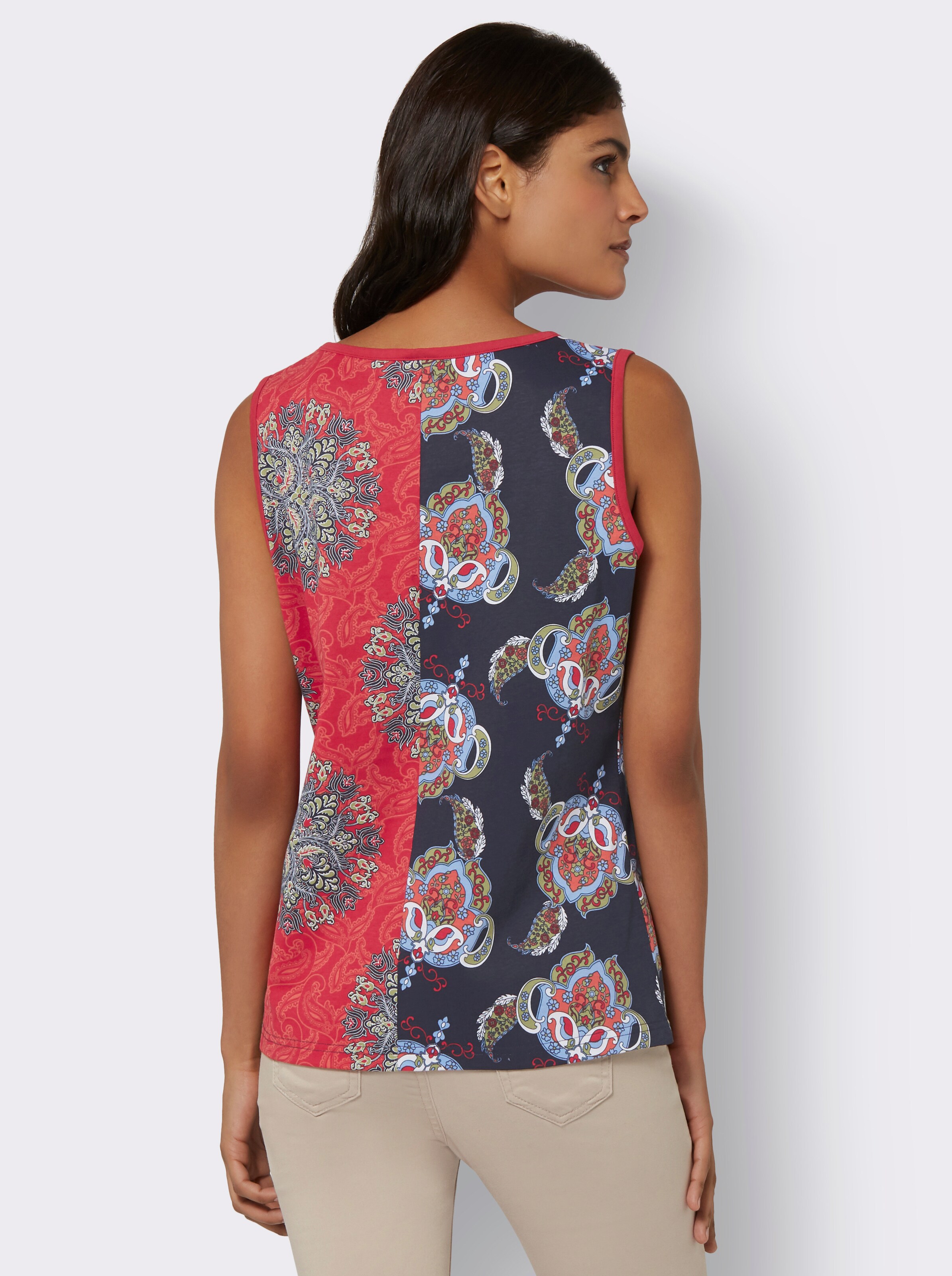 Shirttop in Patchwork-Optik