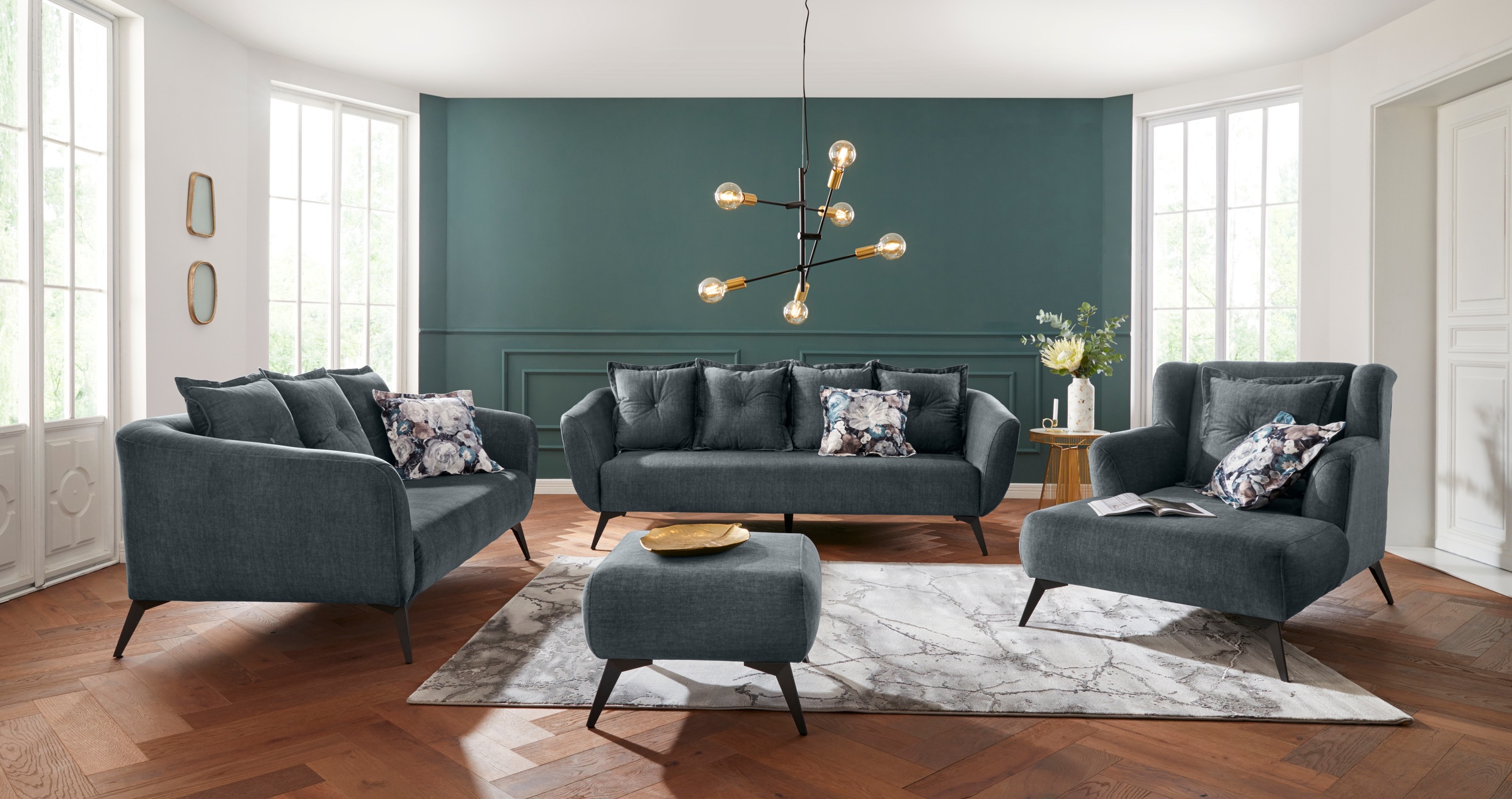 INOSIGN Loveseat »Baggio Mega Sessel für Komfort und Entspannung, zeitlos und modern« Zierkissen inklusive