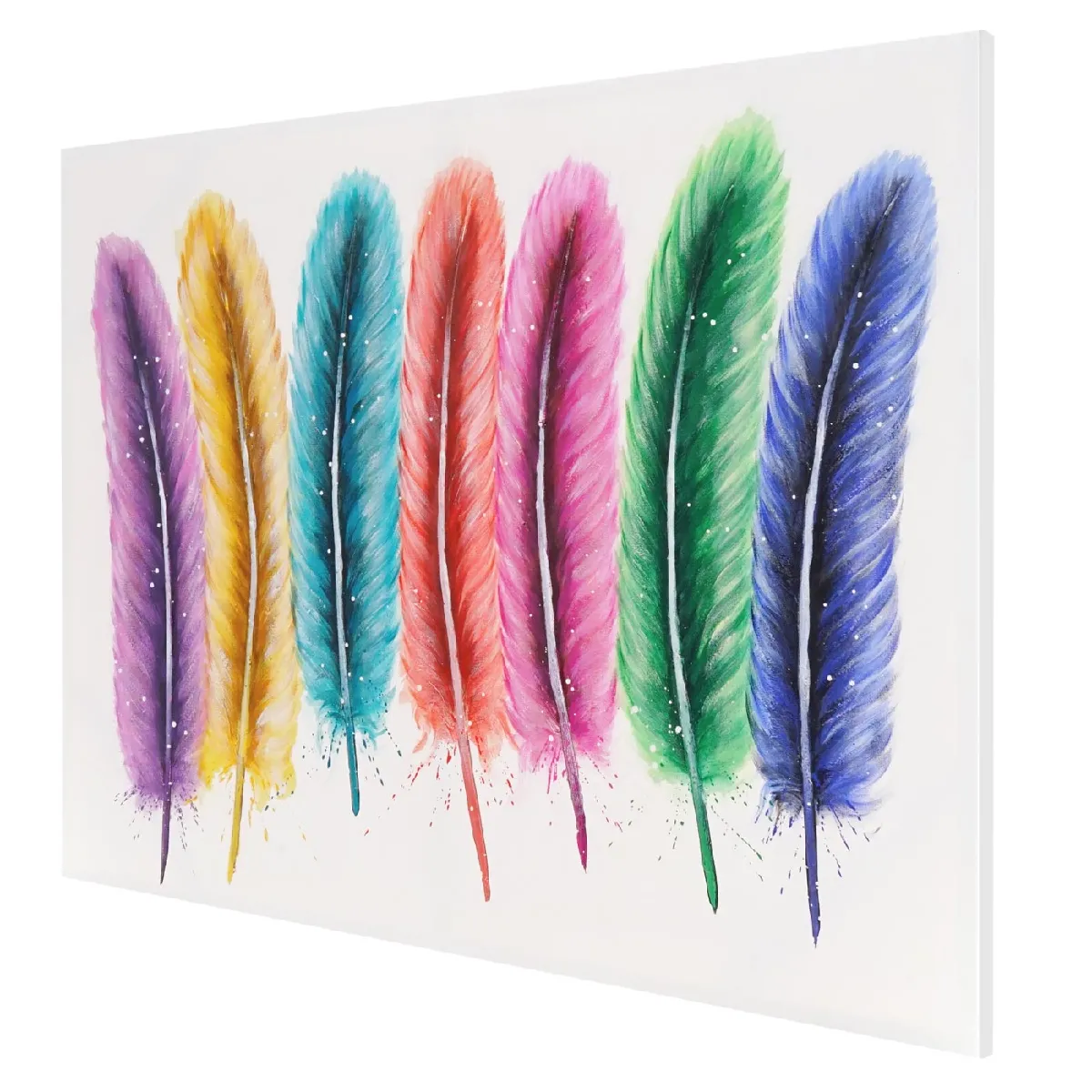 Mendler Tableau à l'huile - Plumes 120x90 cm