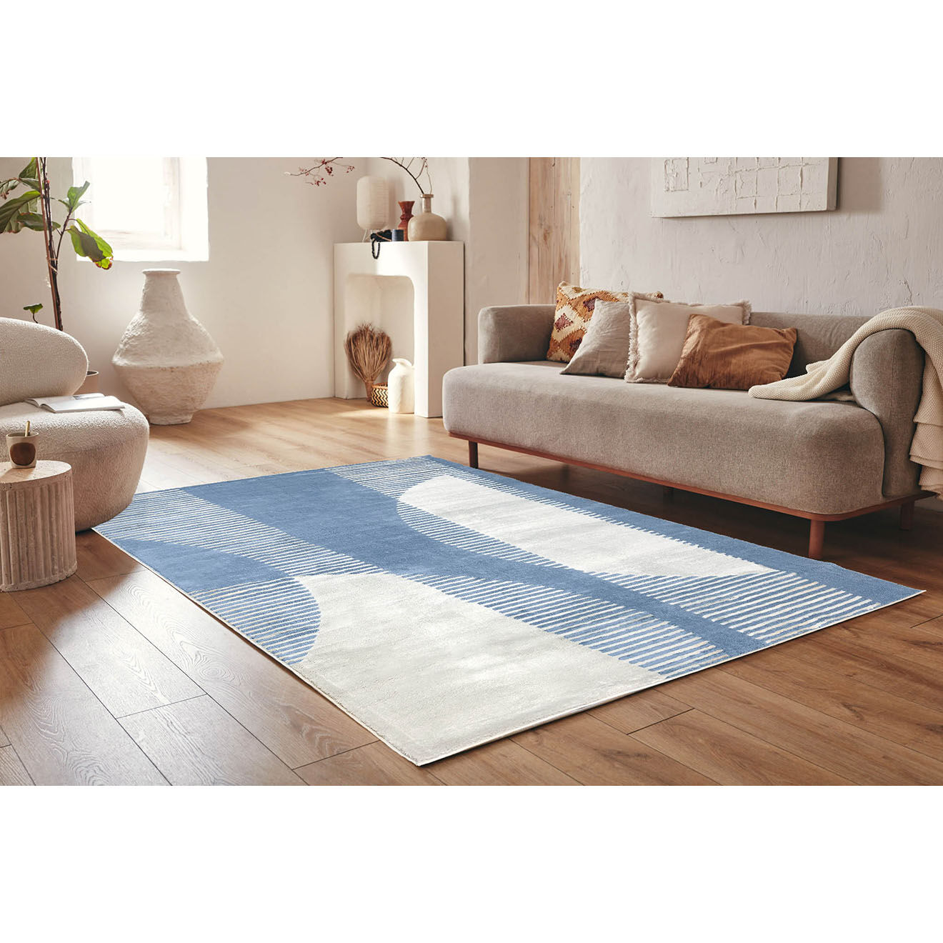 Nazar Rugs Tapis Nely 791 bleu - 80x150 cm