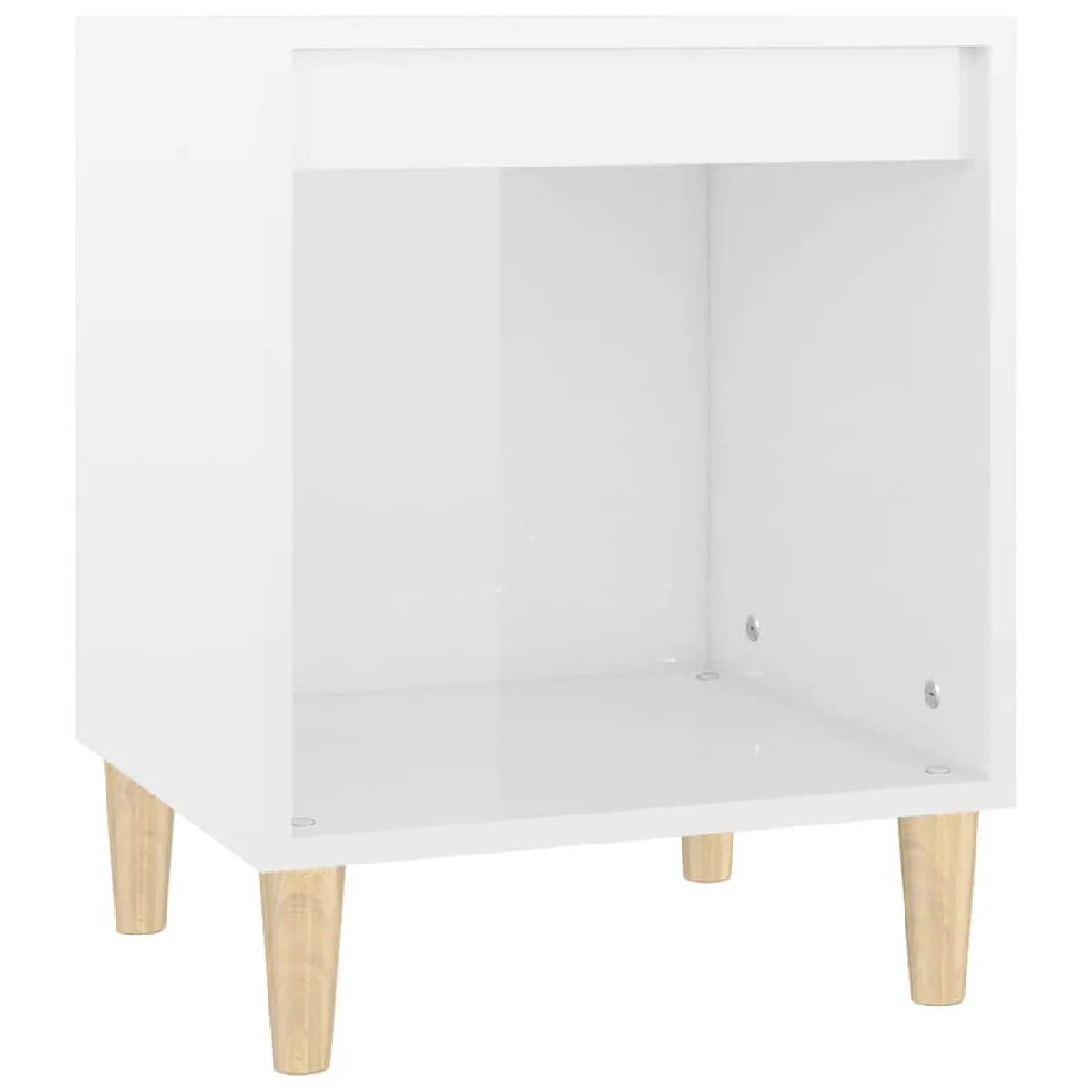 vidaXL Tables de chevet - Blanc brillant