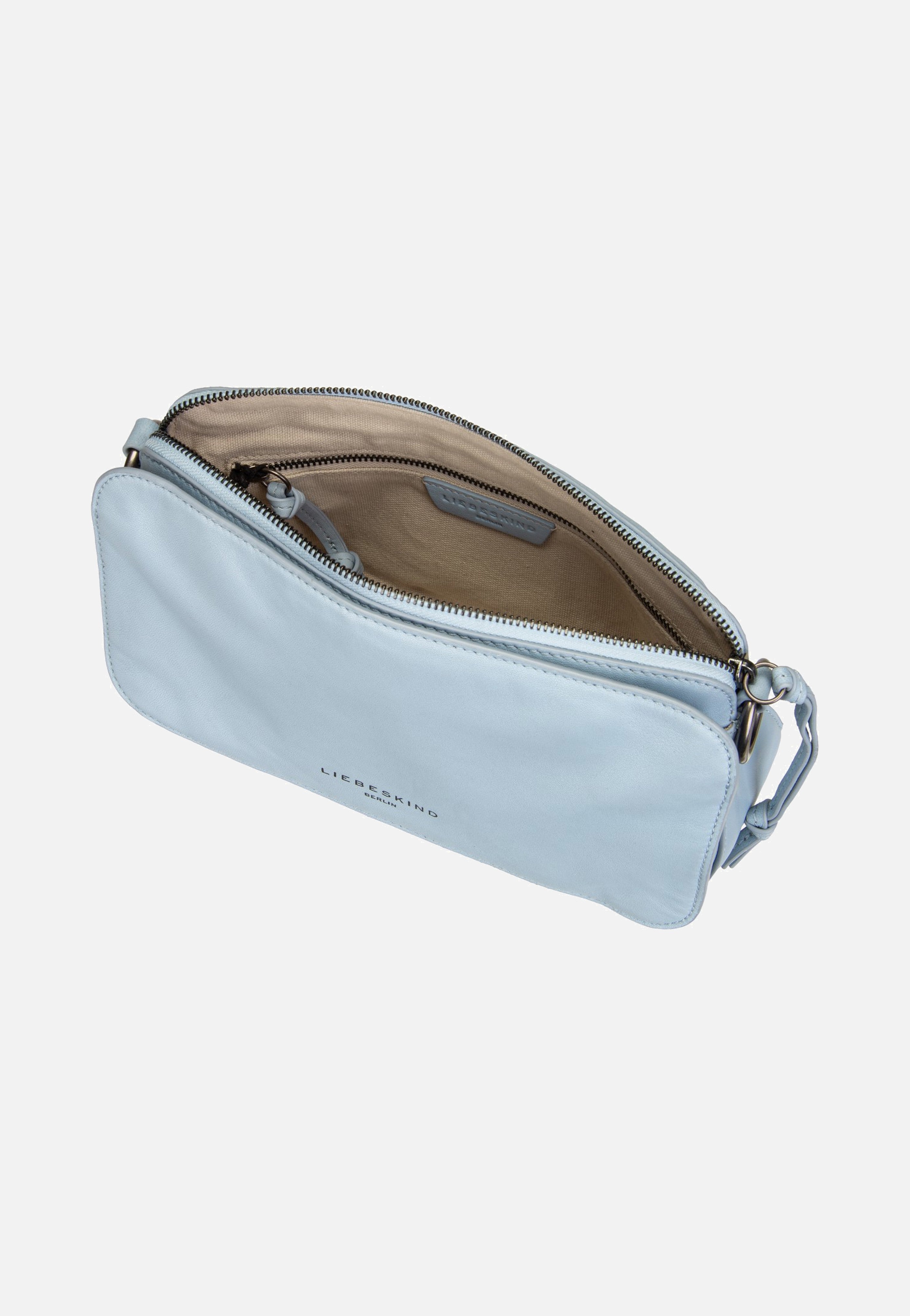 Clarice Crossbody M Sheep Natural Blue Denim - Crossbody Bag