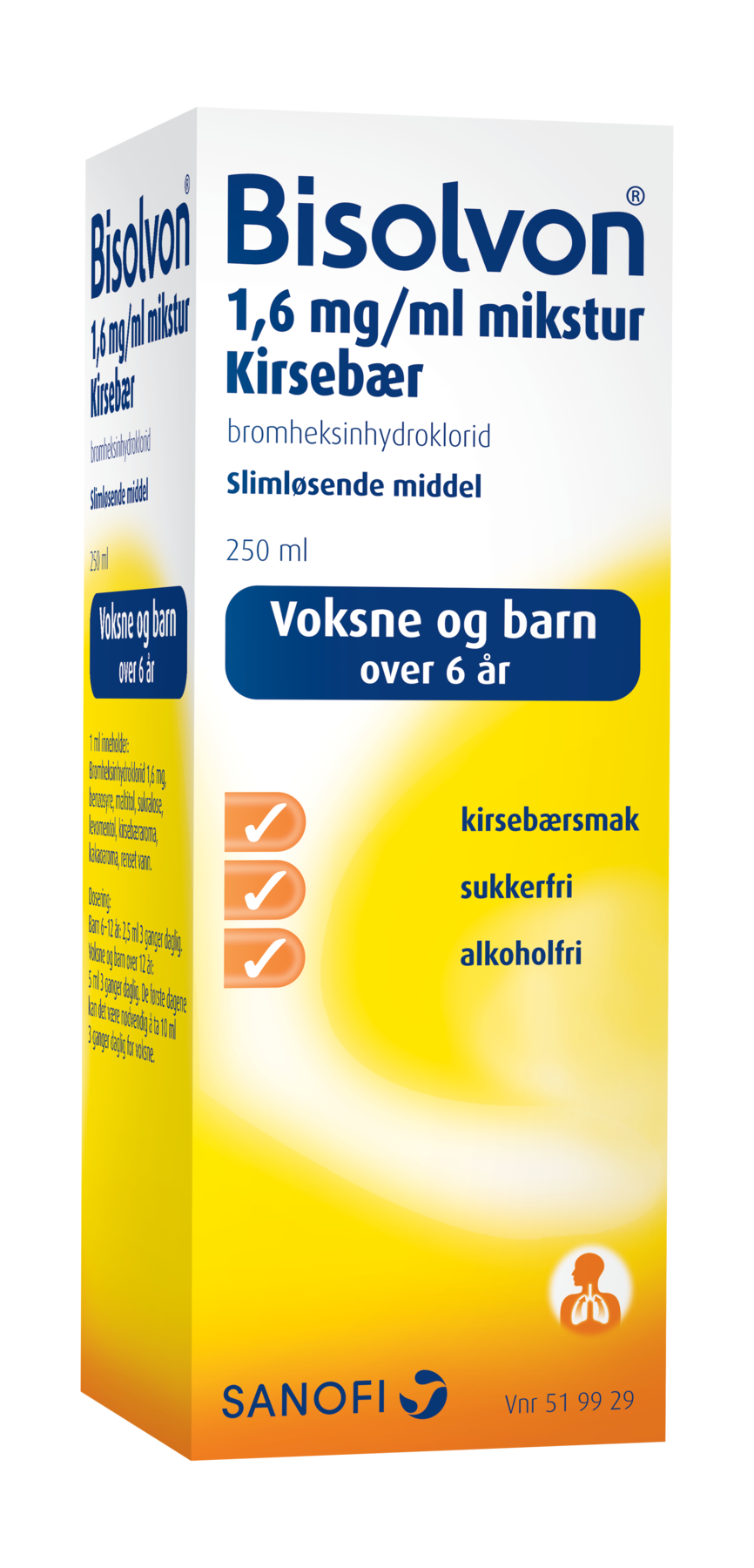 Bisolvon Mikstur med kirsebærsmak 1,6 mg/ml