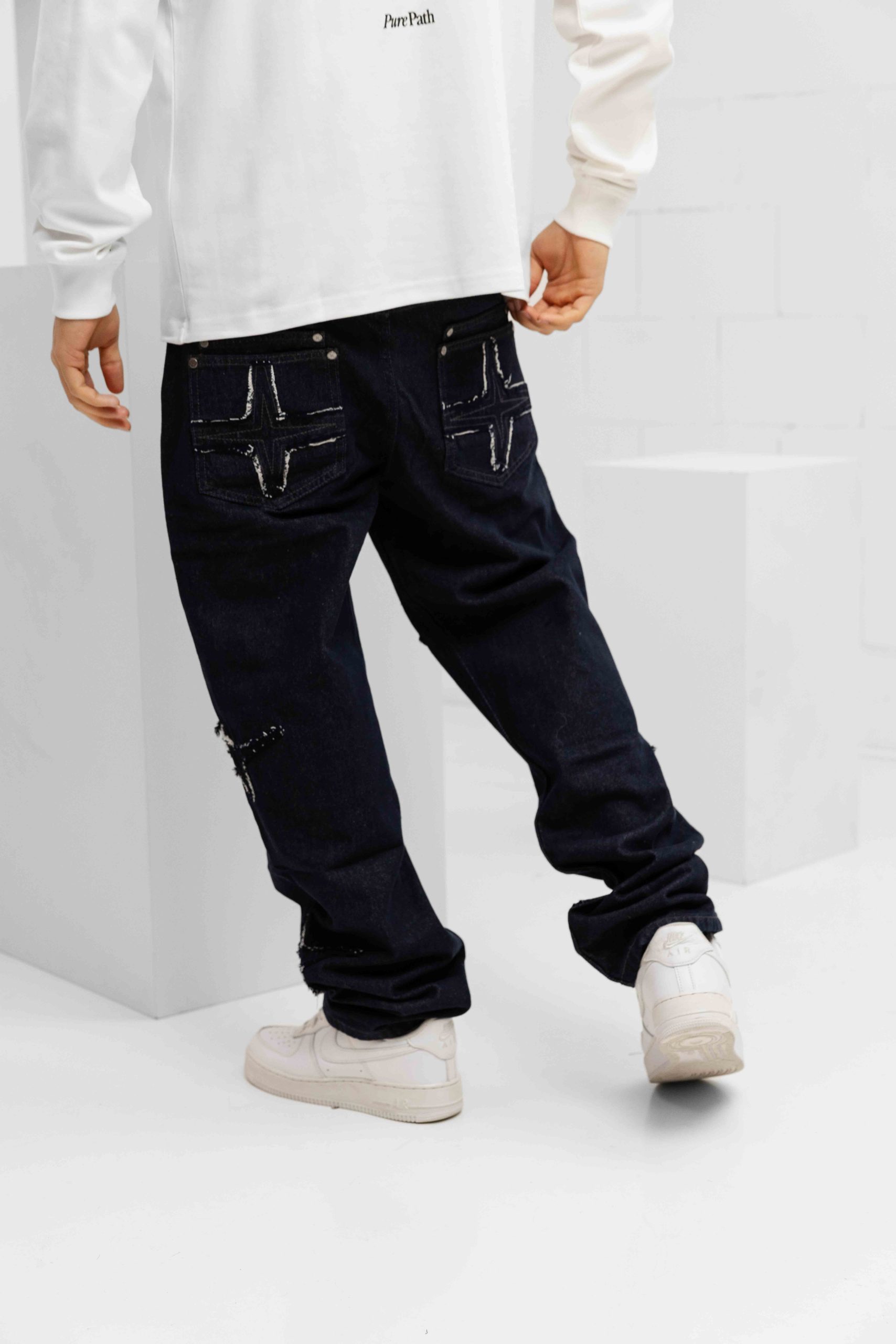 Project x Paris Star Regular Fit Jeans Heren Donkerblauw