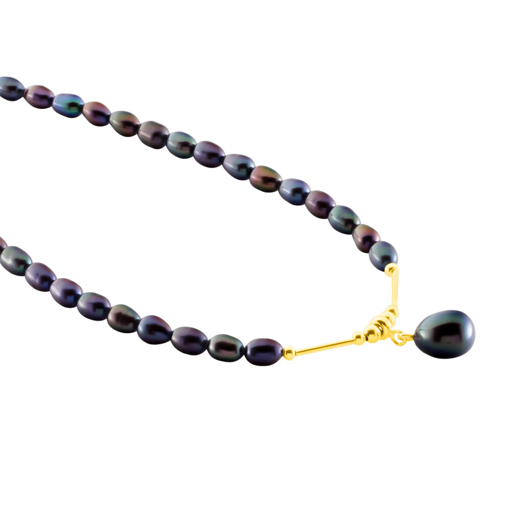 Collier Poire Or Jaune Perle De Culture