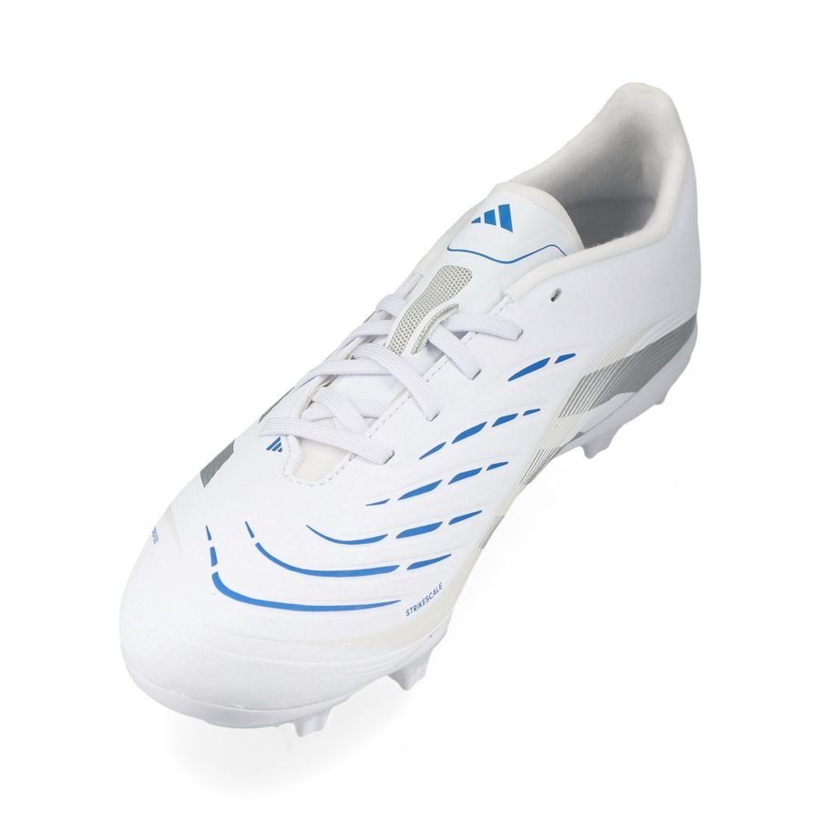 adidas Predator League FG/AG Polar Victory - Blanc/Argenté/Bleu Enfant