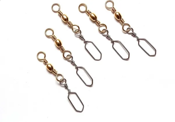 Okuma Norwegian Snap Swivel Size 1/0 Brass - 5pcs
