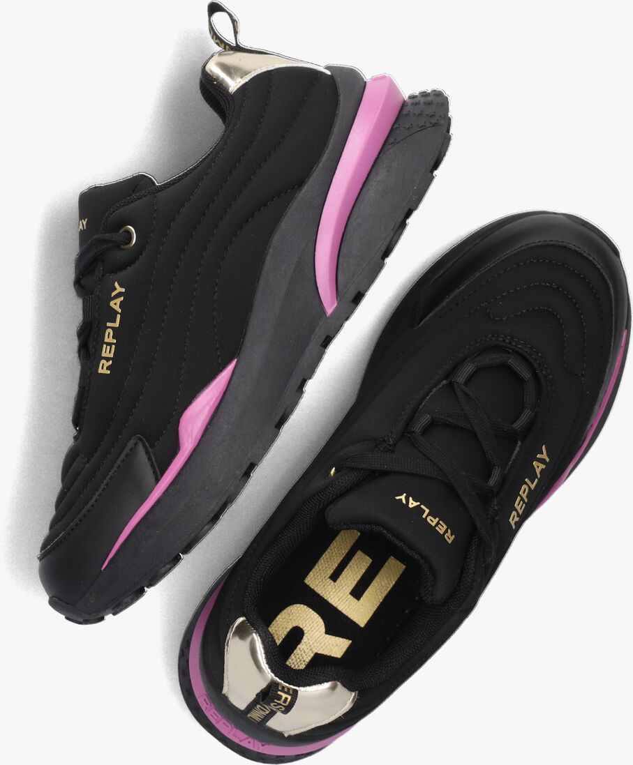 REPLAY zwarte replay lage sneakers athena jr