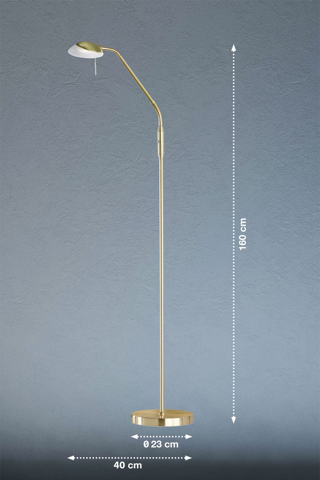 FISCHER & HONSEL LED Stehlampe POOL messingfarbig